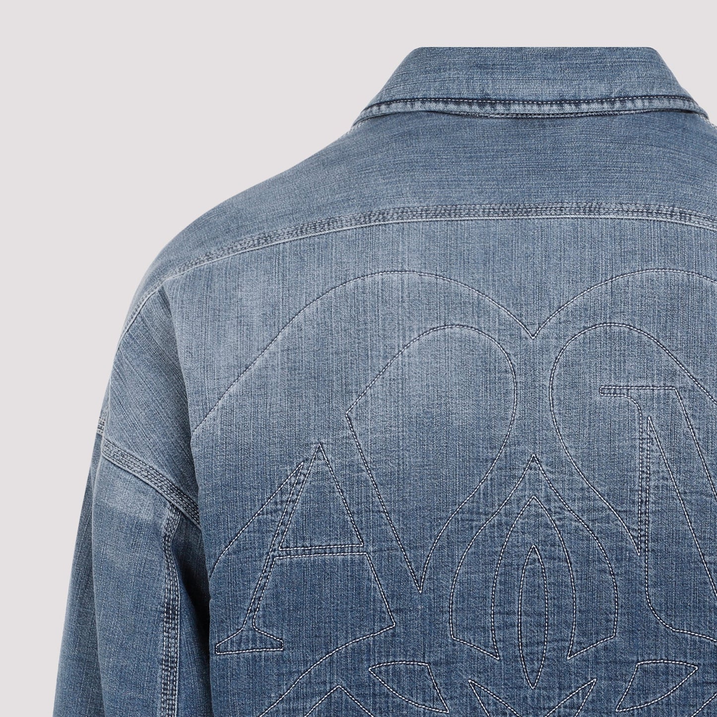 Alexander Mcqueen Quilted Denim Shirt Men ALEXANDER MCQUEEN