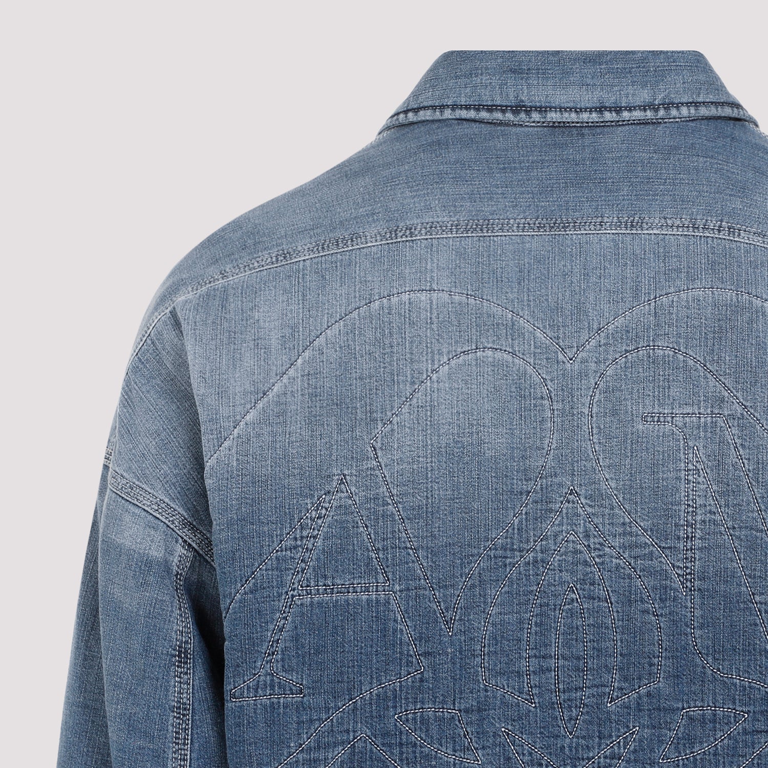 Alexander Mcqueen Quilted Denim Shirt Men ALEXANDER MCQUEEN