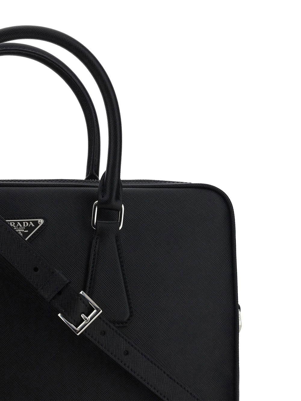 Prada Men Saffiano Leather Briefcase PRADA
