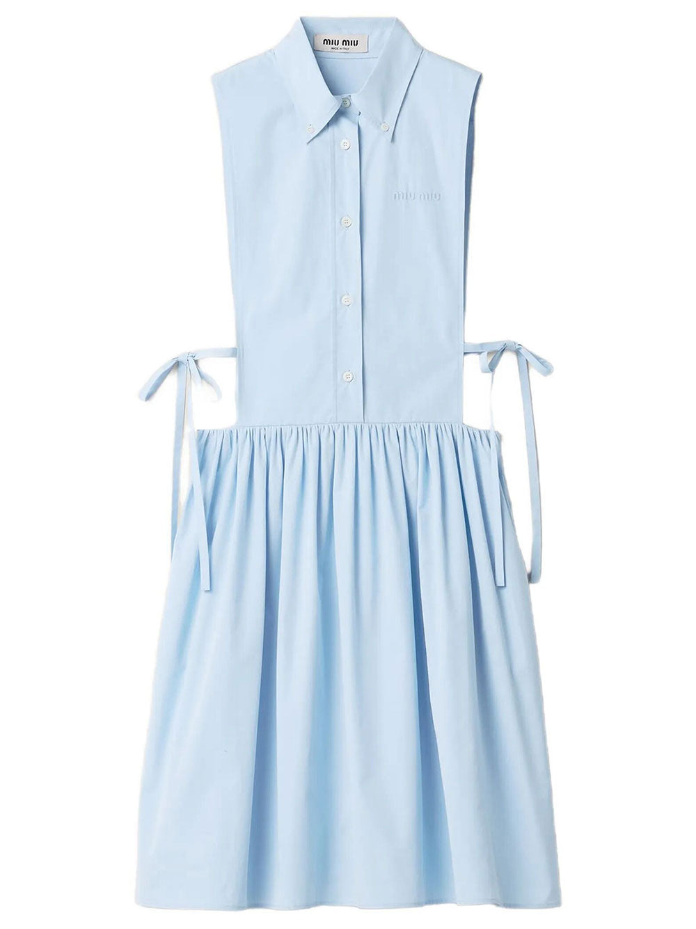 Miu Miu Women Poplin Side Tie Dress MIU MIU