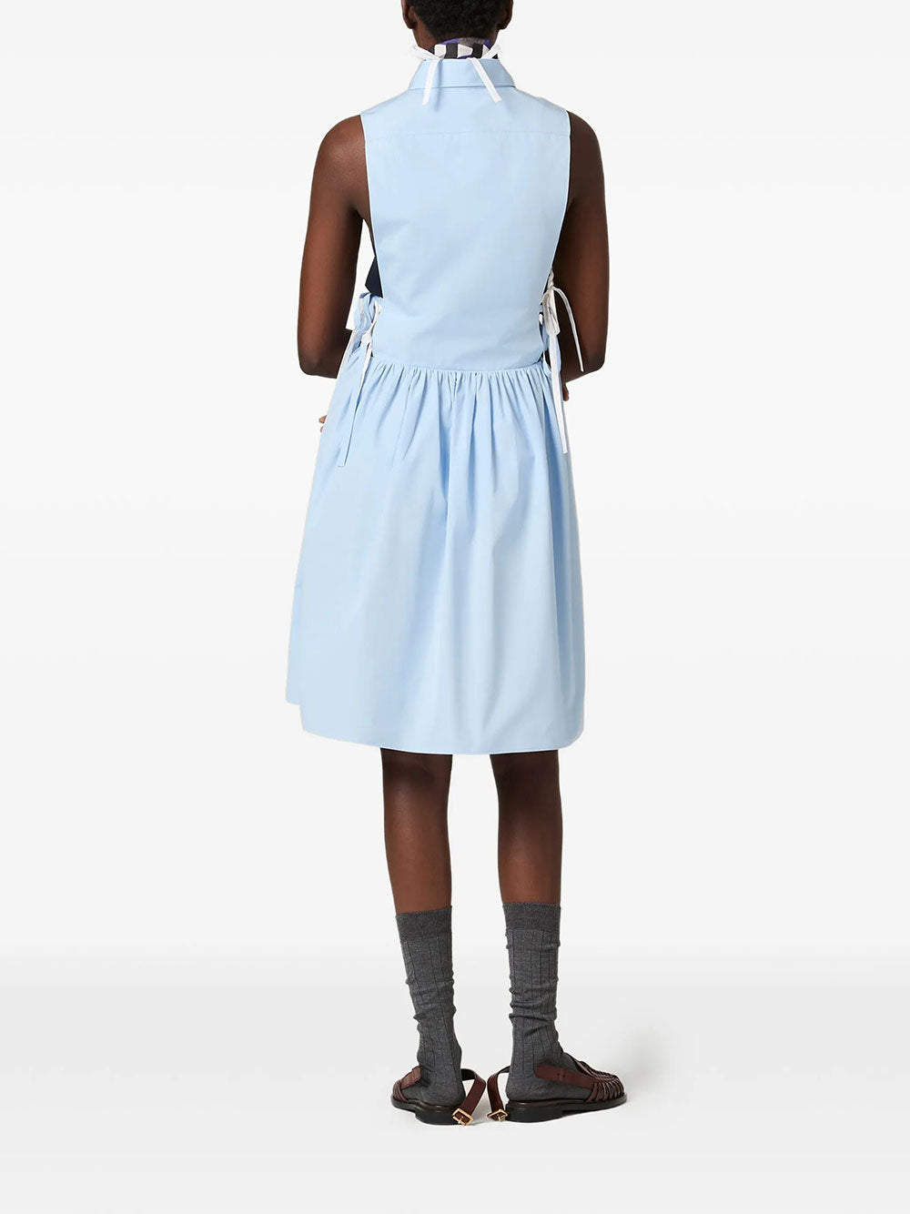 Miu Miu Women Poplin Side Tie Dress MIU MIU