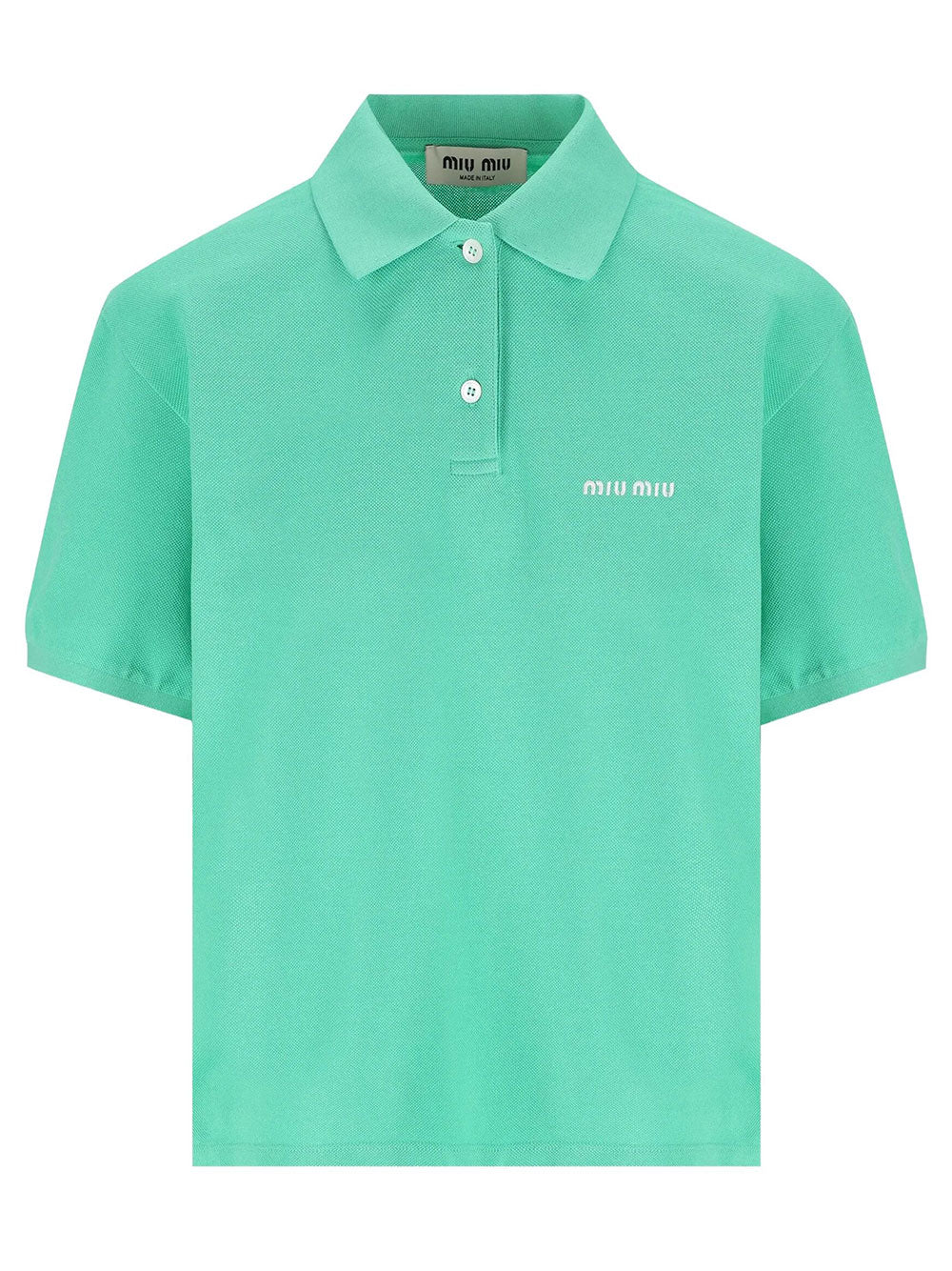 Miu Miu Women Cotton Piqué Polo Shirt MIU MIU