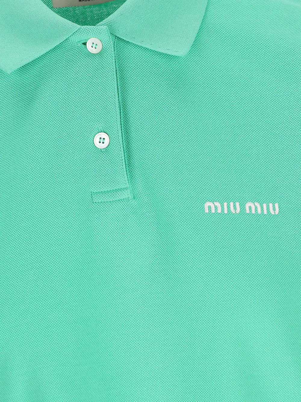 Miu Miu Women Cotton Piqué Polo Shirt MIU MIU