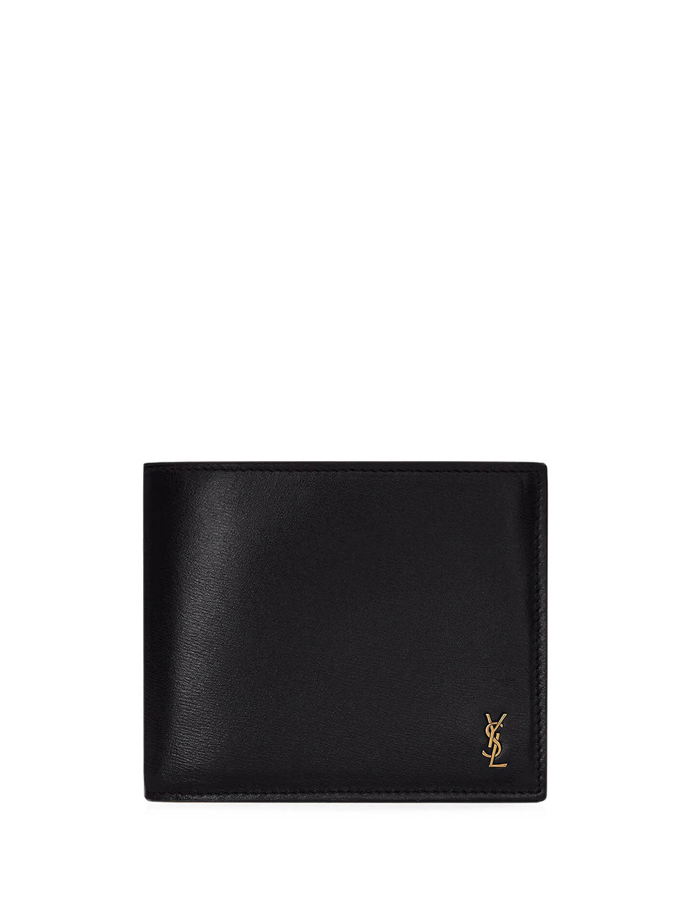 Saint Laurent Men Portafoglio "Tiny Cassandre East/West" Piccolo In Pelle Lucida SAINT LAURENT