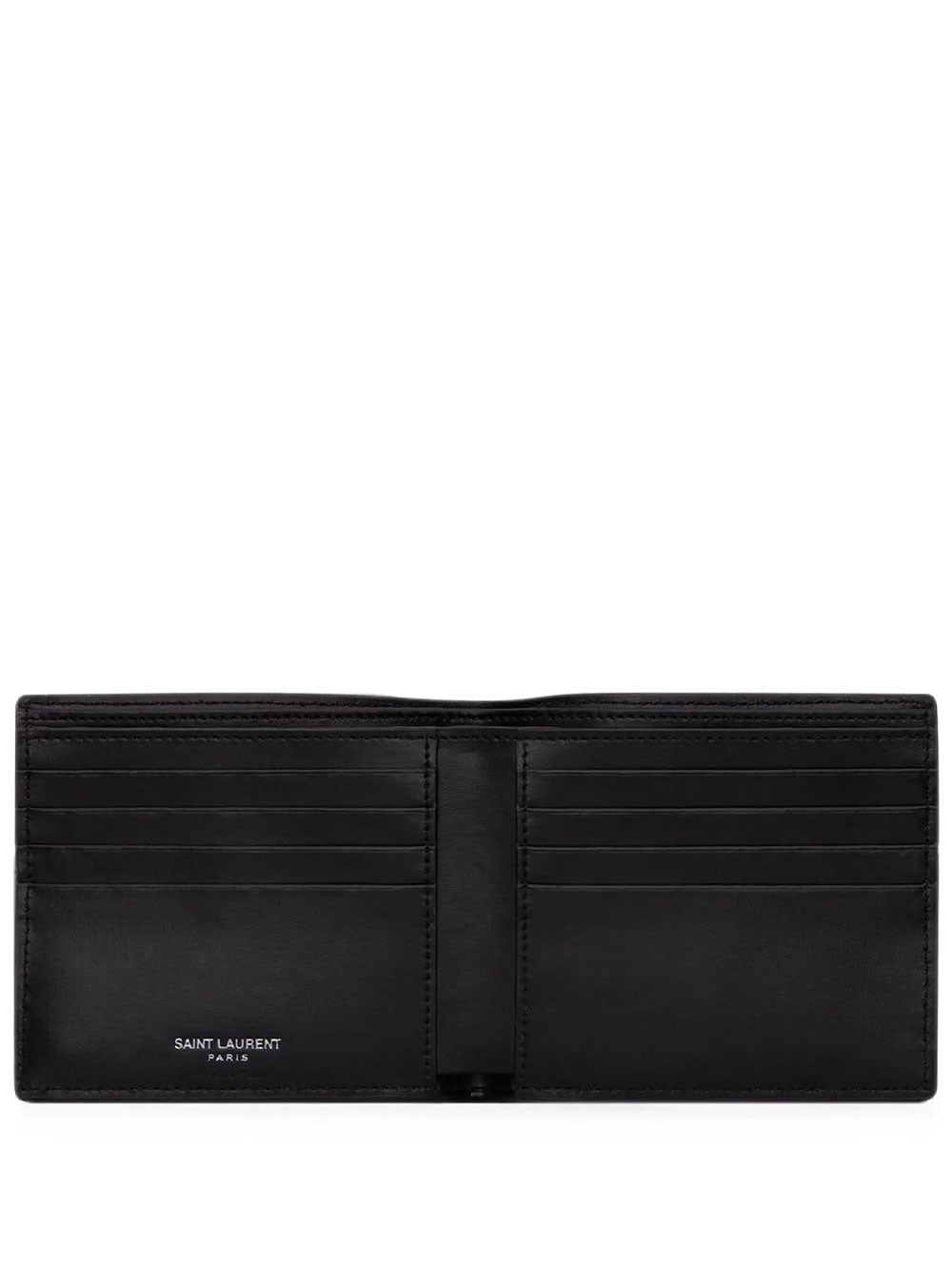 Saint Laurent Men Portafoglio "Tiny Cassandre East/West" Piccolo In Pelle Lucida SAINT LAURENT