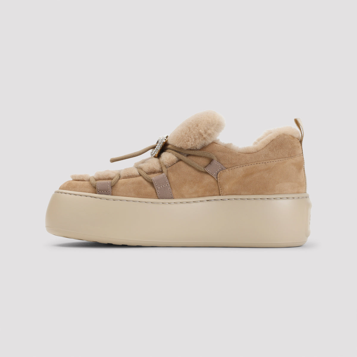 Roger Vivier Snow Lace Up Fur Women ROGER VIVIER