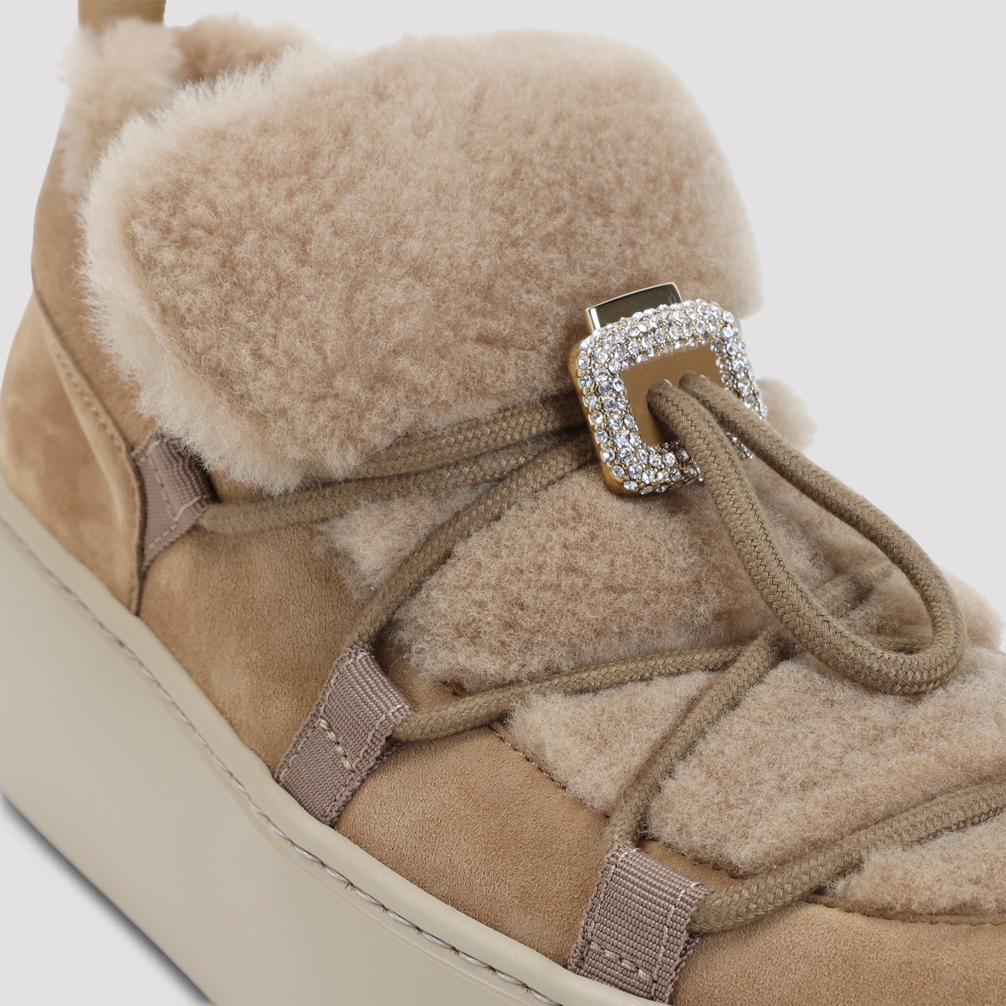 Roger Vivier Snow Lace Up Fur Women ROGER VIVIER