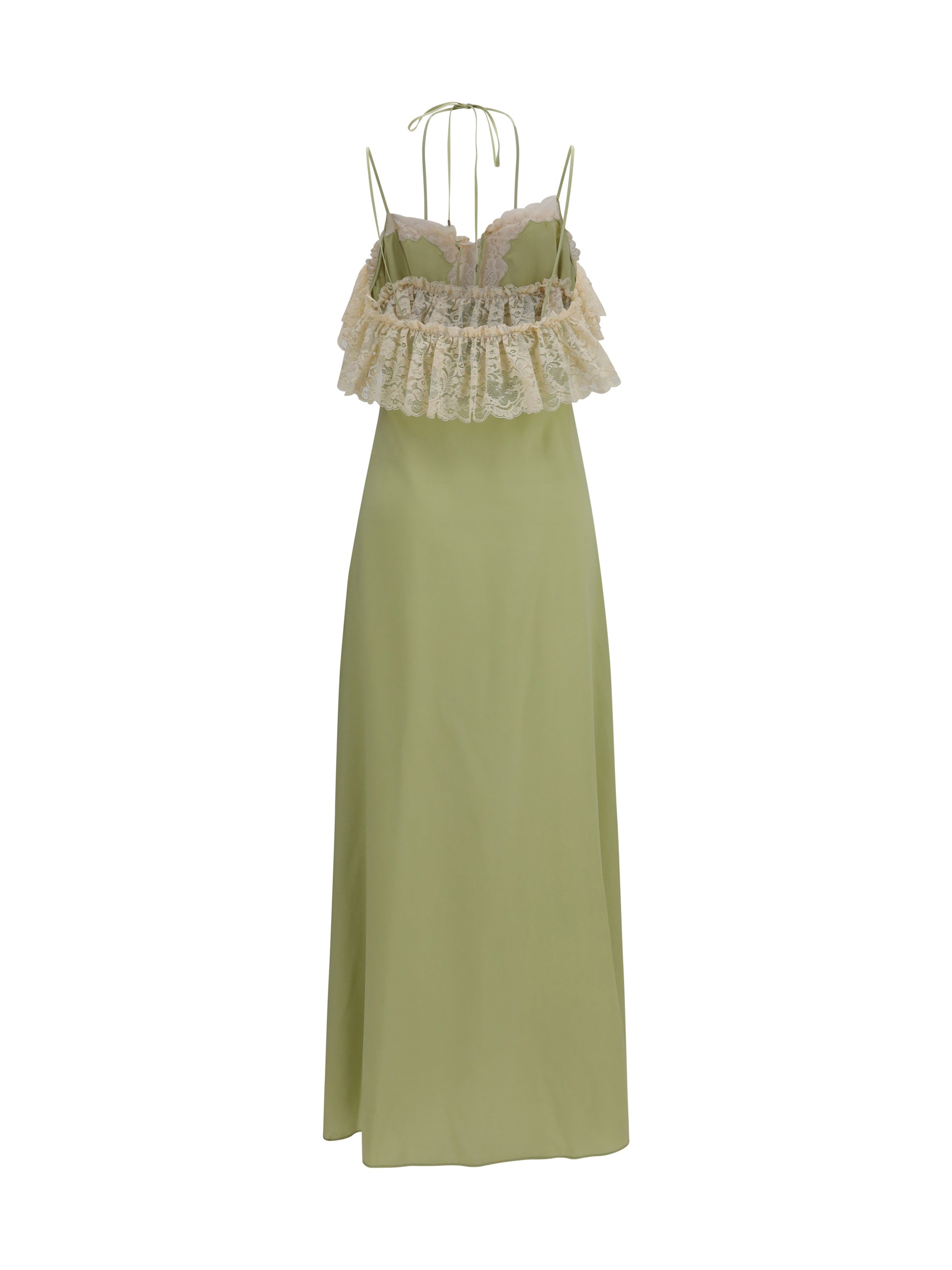 Chloé Women Silk Dress With Lace Details CHLOE