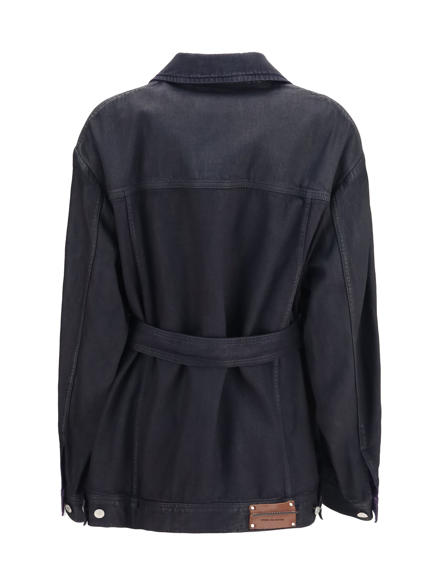 Dries Van Noten Women Cropped Cotton Jacket With Belt DRIES VAN NOTEN