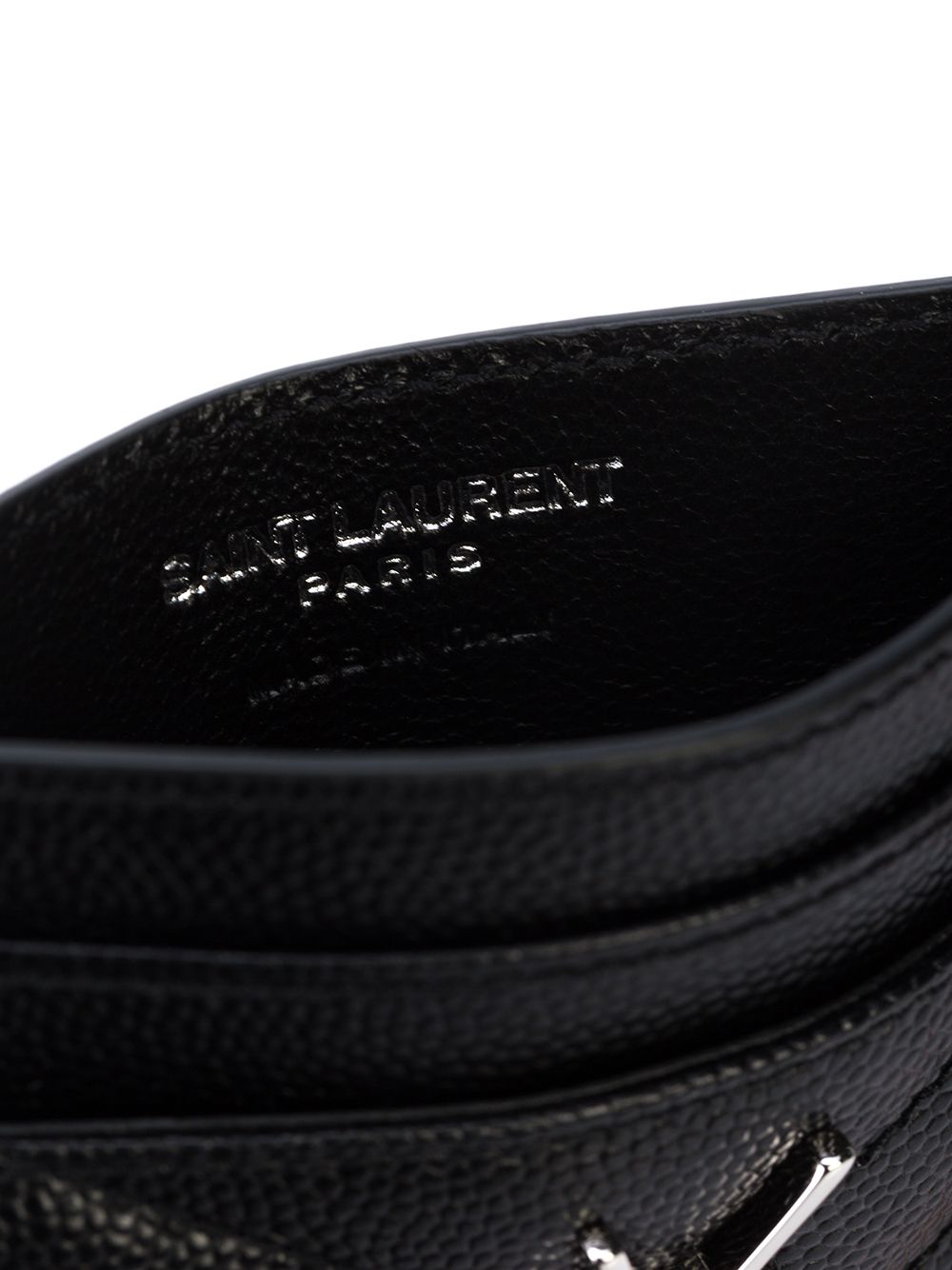 Saint Laurent Women Cassandre Matelassé Card Case In Grain De Poudre Leather SAINT LAURENT