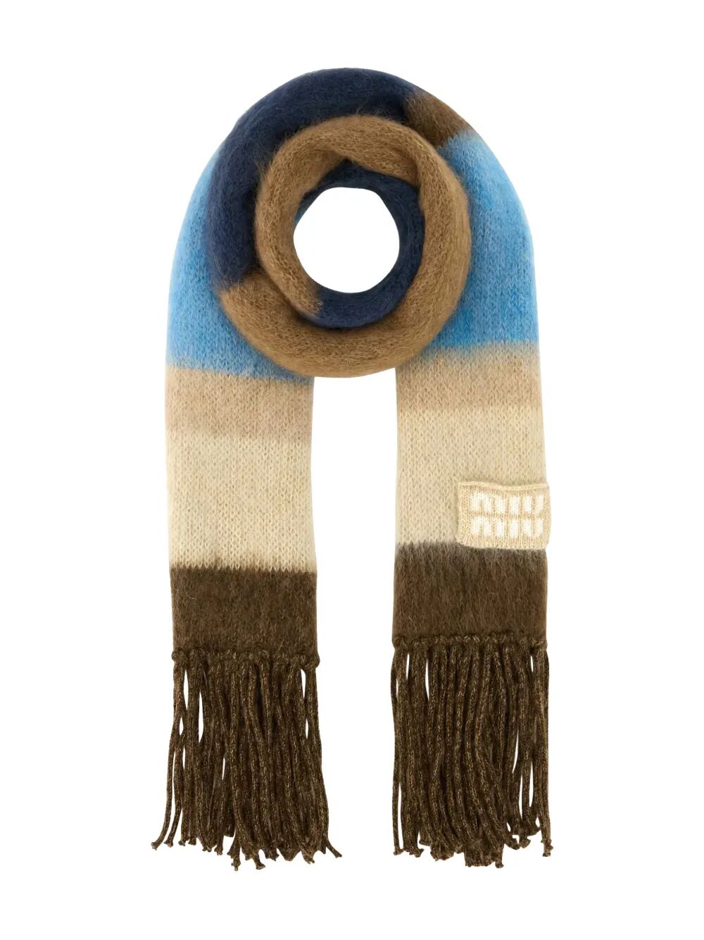 Miu Miu Women Wool Scarf With Fringes MIU MIU