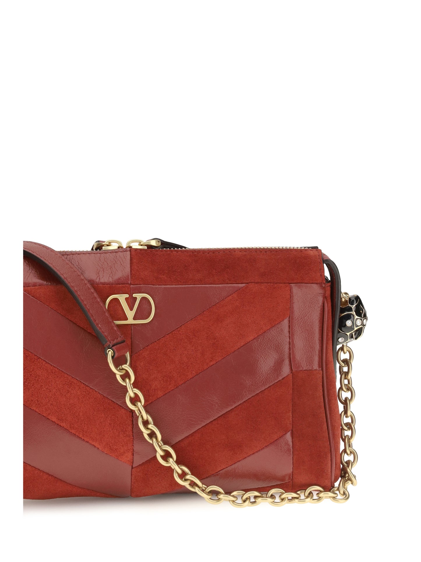 Valentino Garavani Women Panthea Shoulder Bag Chevron Pattern VALENTINO GARAVANI