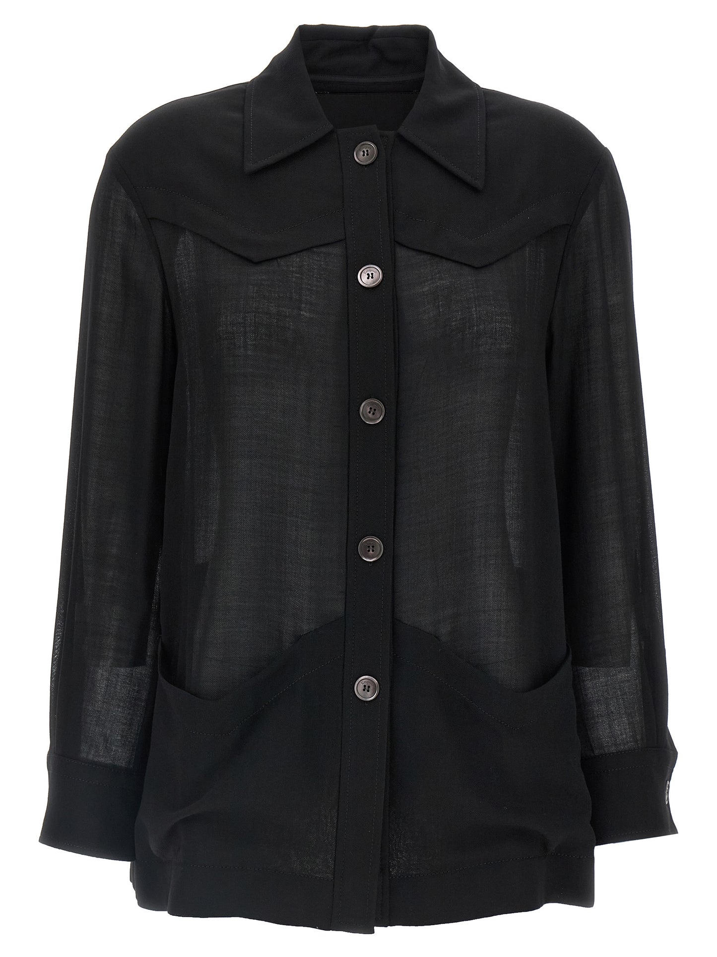 Ferragamo Women Semi-Sheer Wool Jacket FERRAGAMO