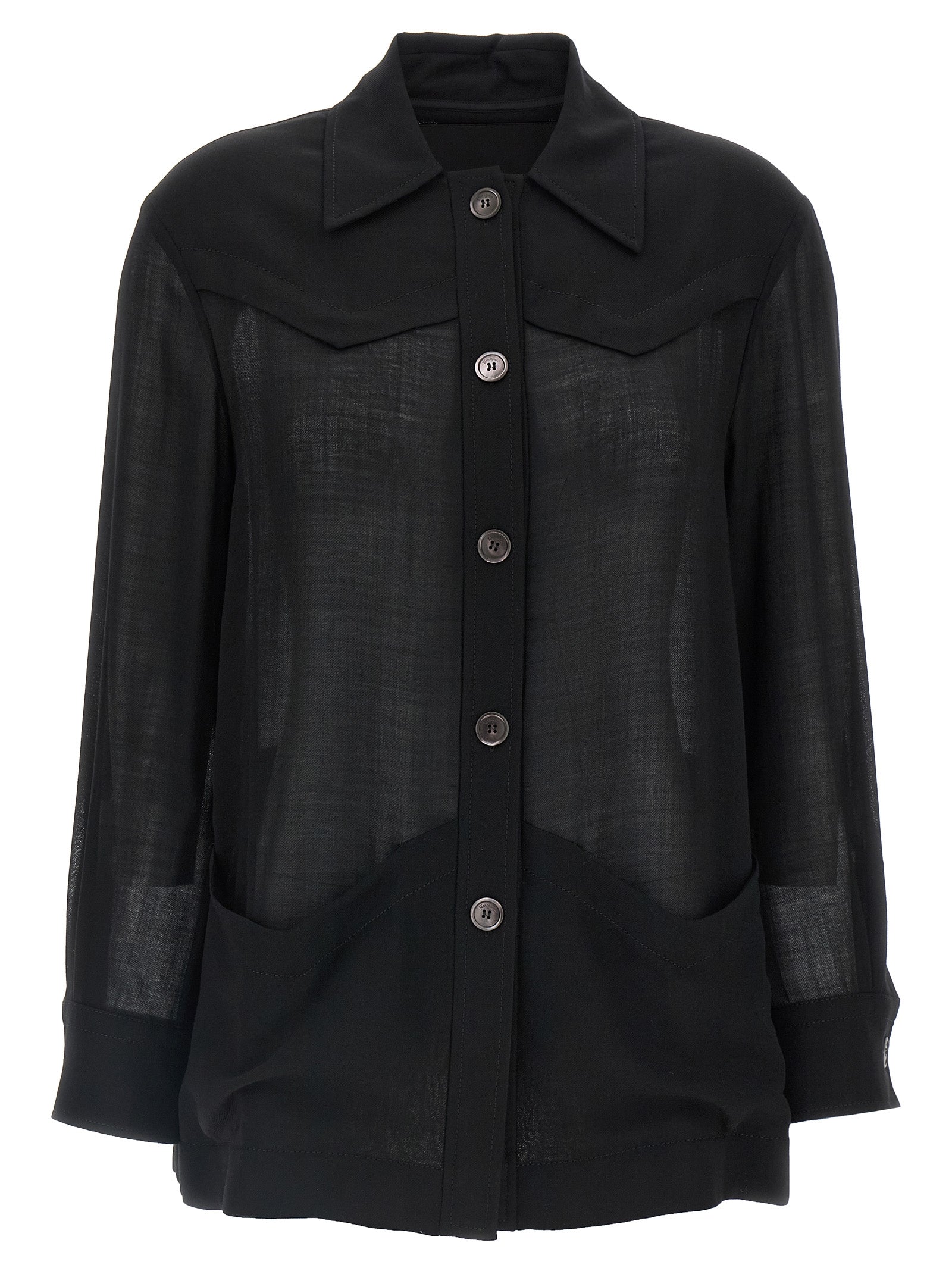 Ferragamo Women Semi-Sheer Wool Jacket FERRAGAMO