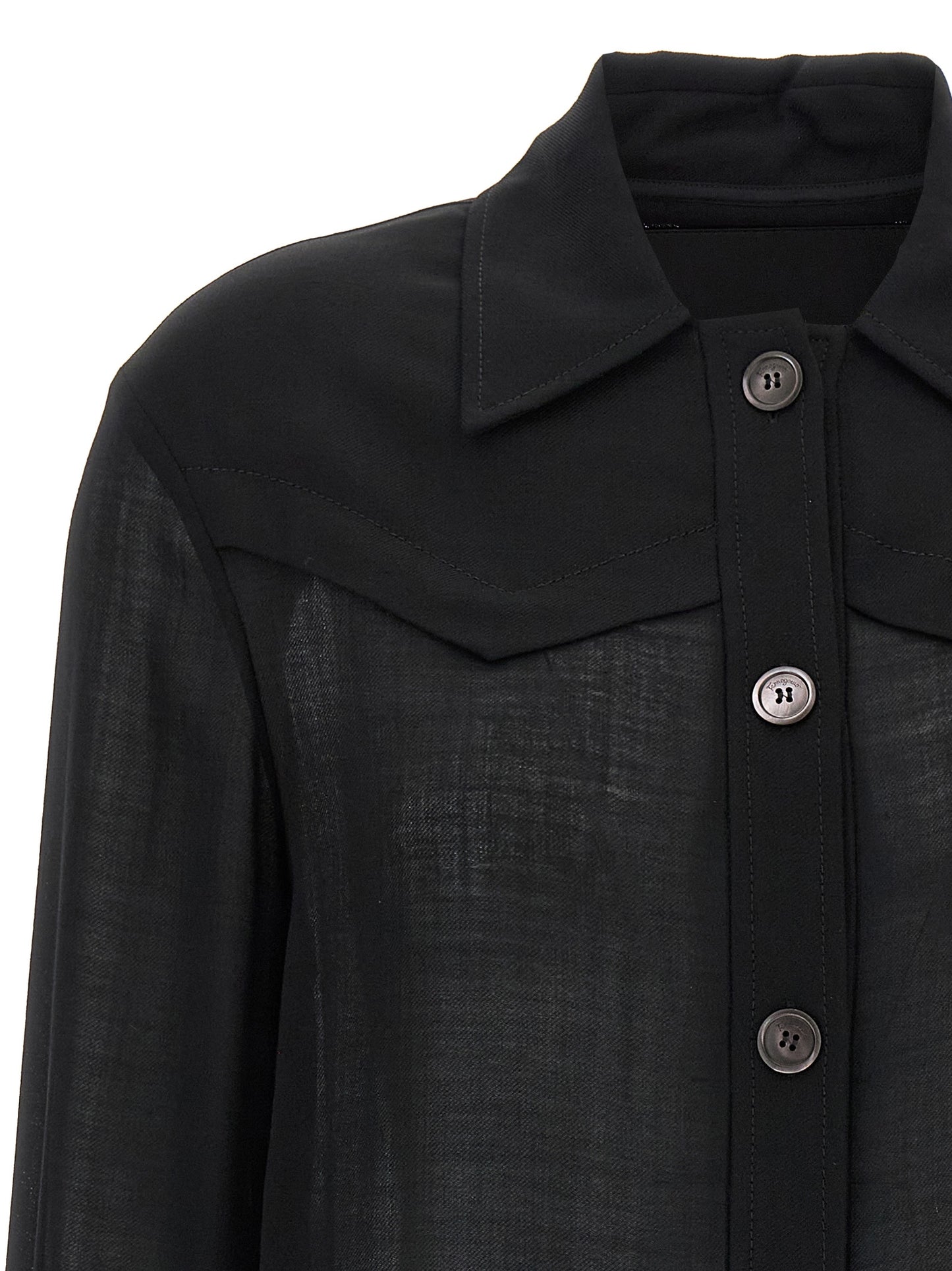 Ferragamo Women Semi-Sheer Wool Jacket FERRAGAMO