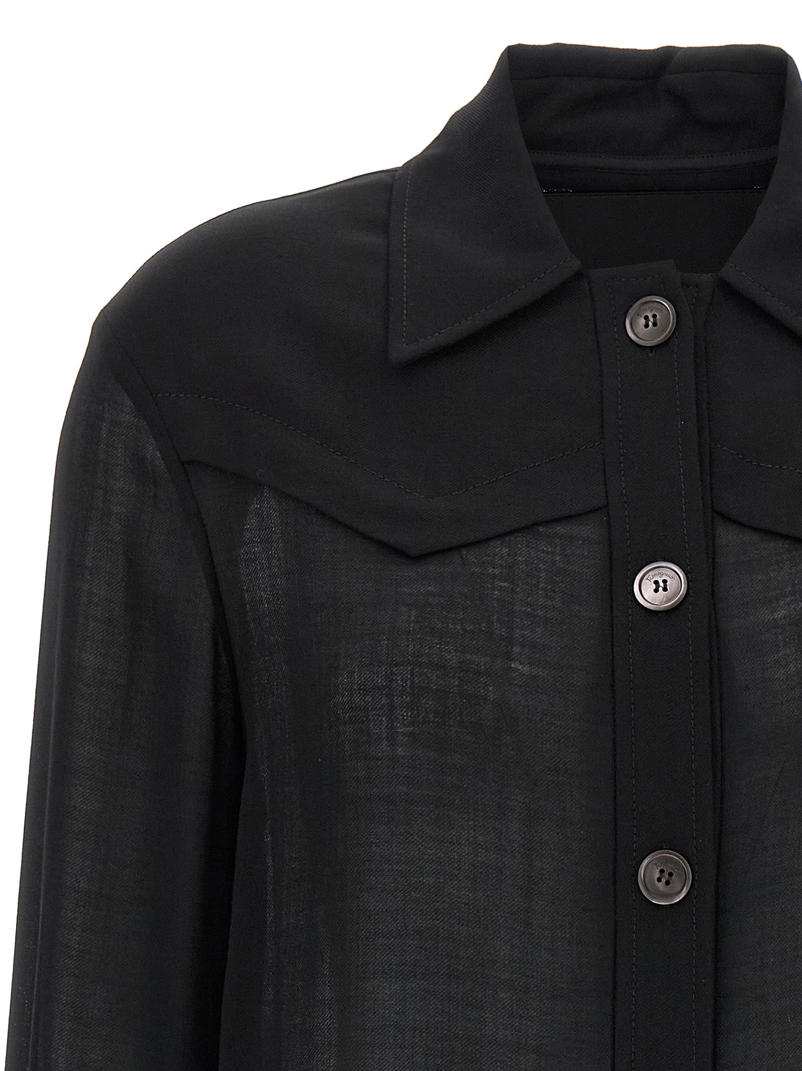 Ferragamo Women Semi-Sheer Wool Jacket FERRAGAMO