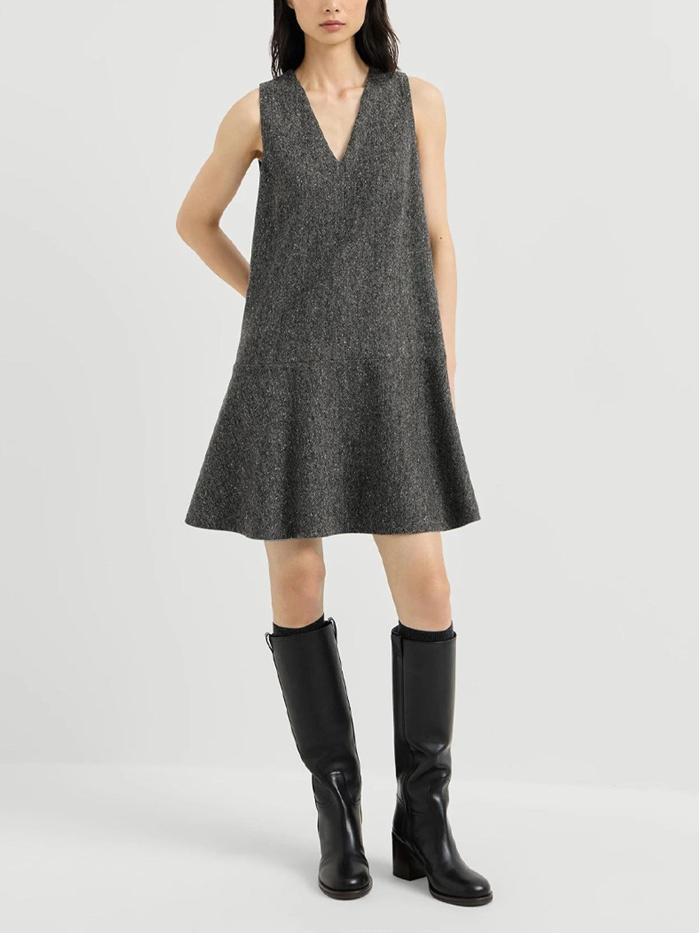 Brunello Cucinelli Women Virgin Wool Donegal Mini Dress BRUNELLO CUCINELLI