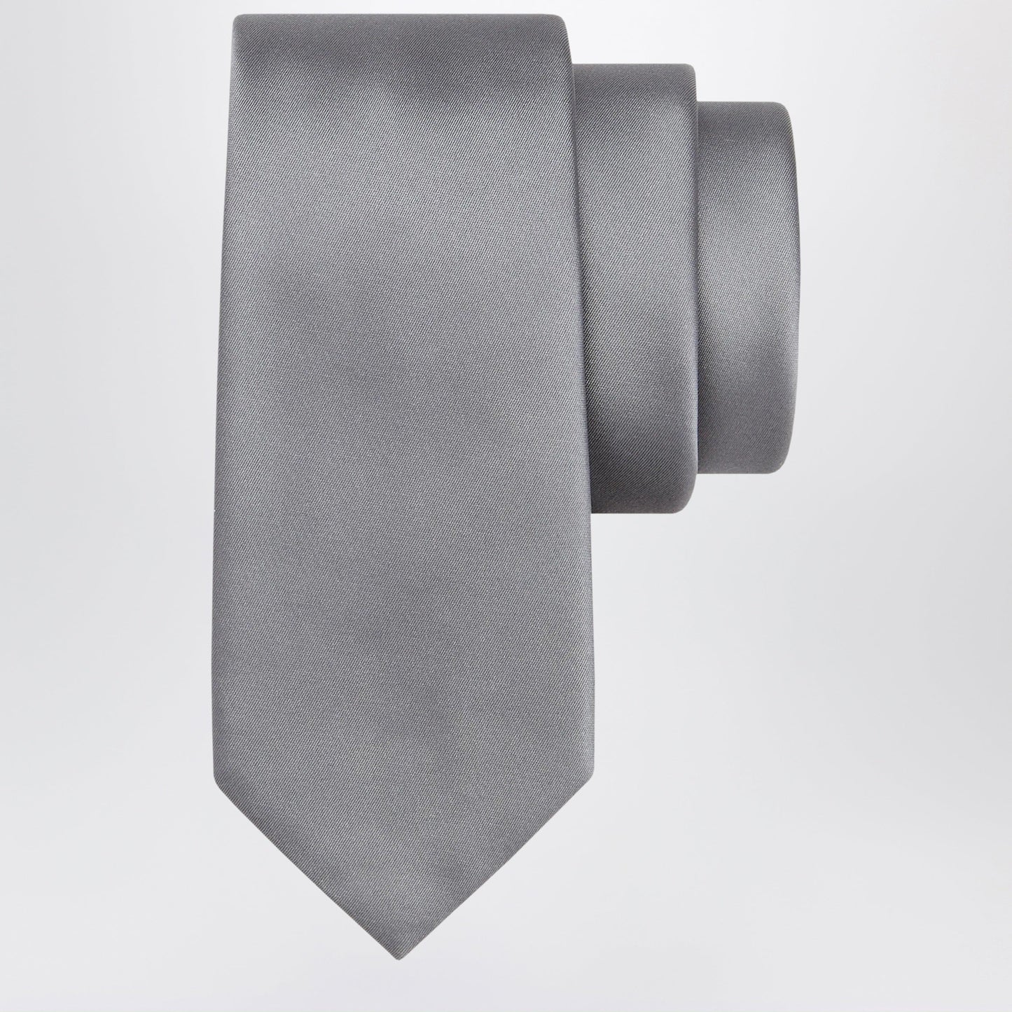 Ferragamo Grey Silk Tie Men FERRAGAMO