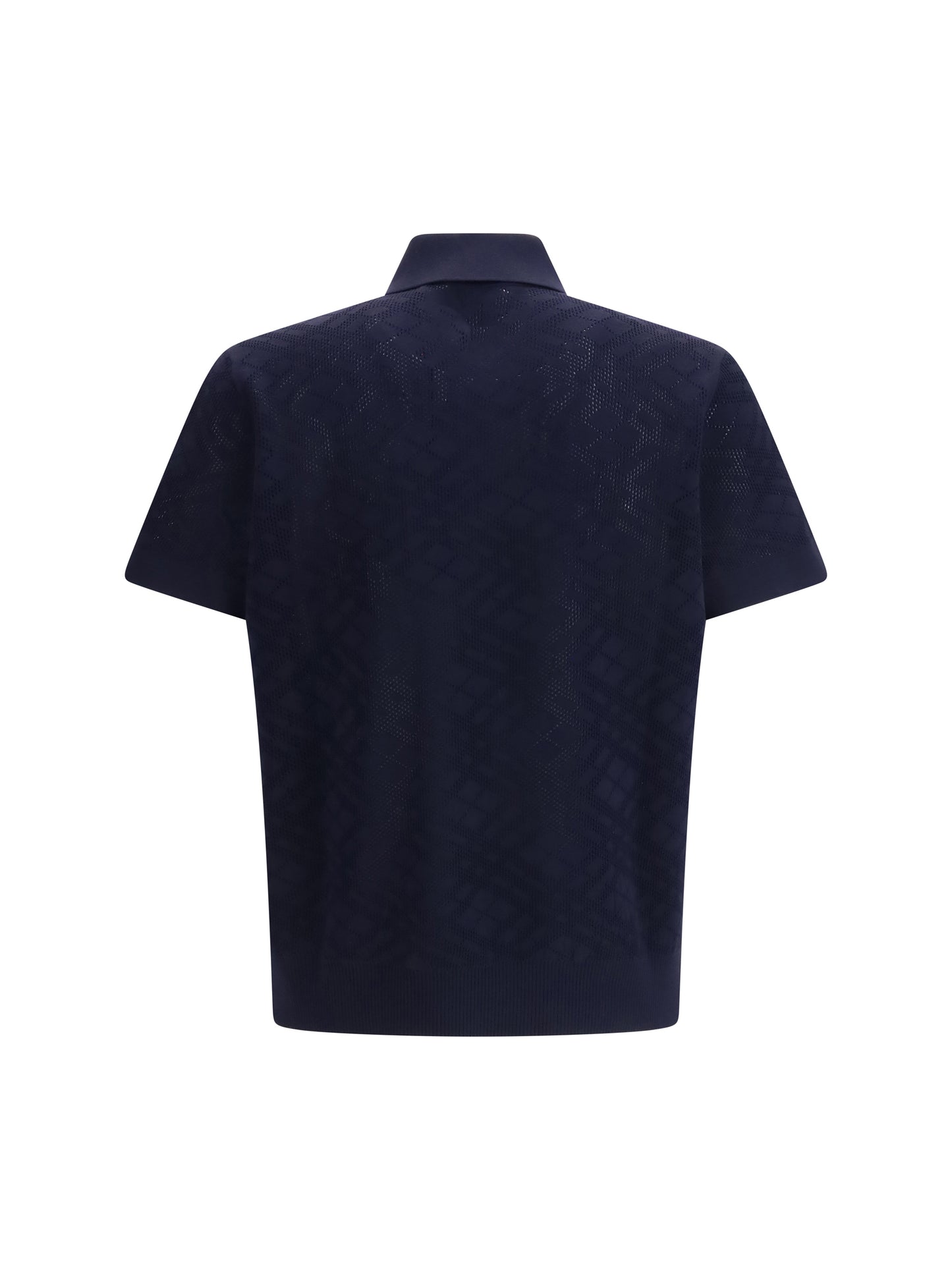 Burberry Men Check Wool Polo BURBERRY