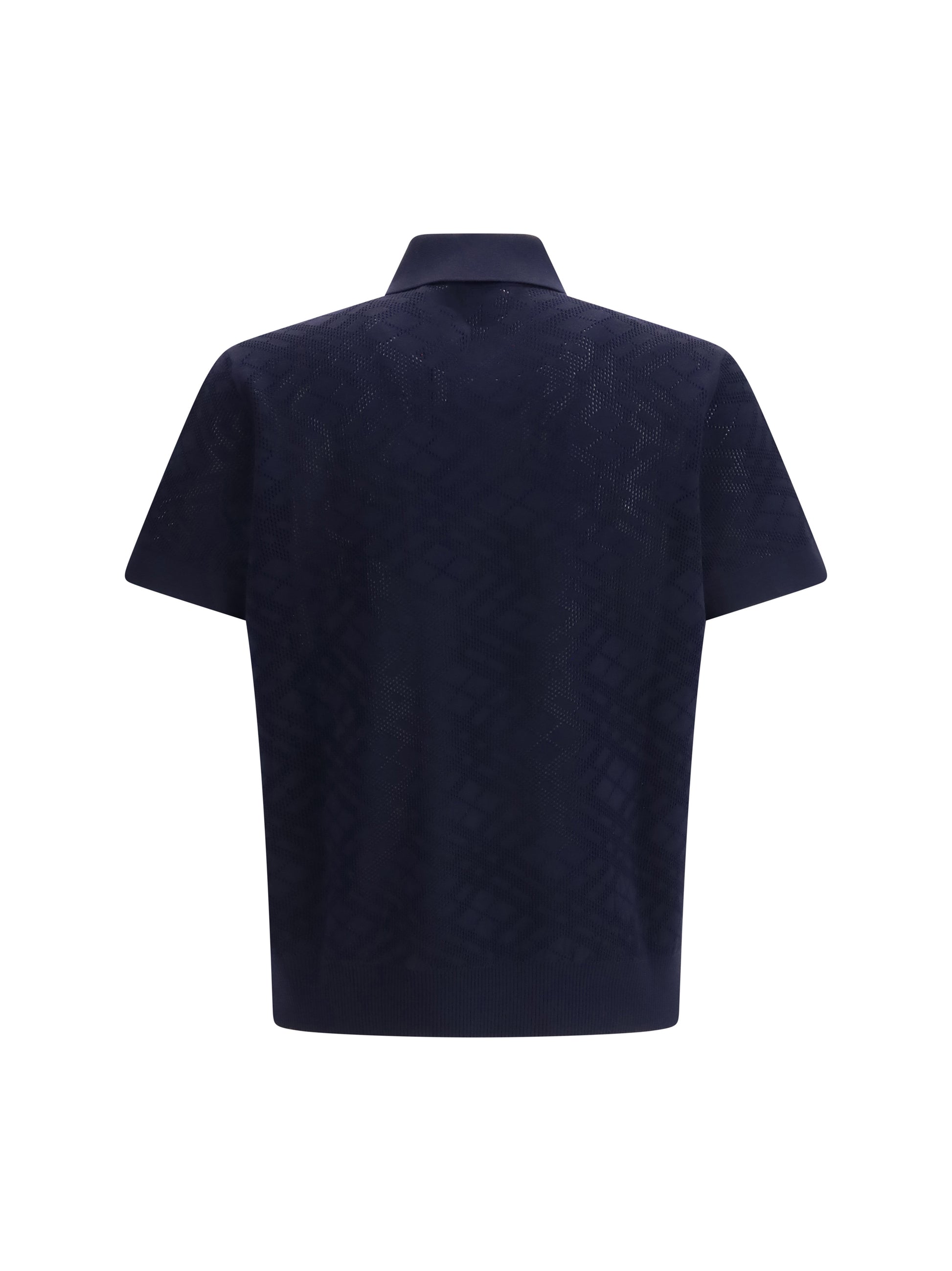 Burberry Men Check Wool Polo BURBERRY