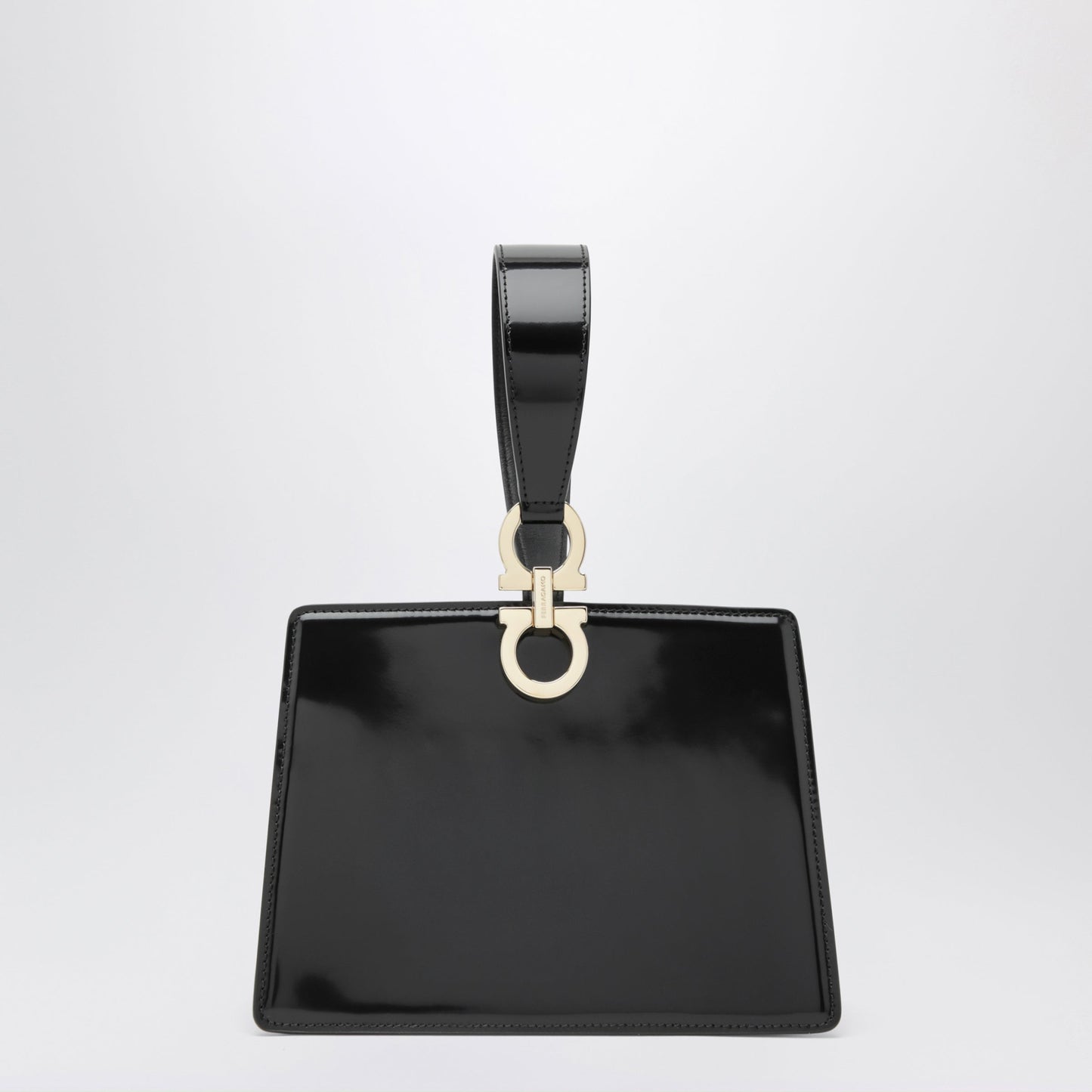 Ferragamo Black Double Gancini Mini Clutch Women FERRAGAMO