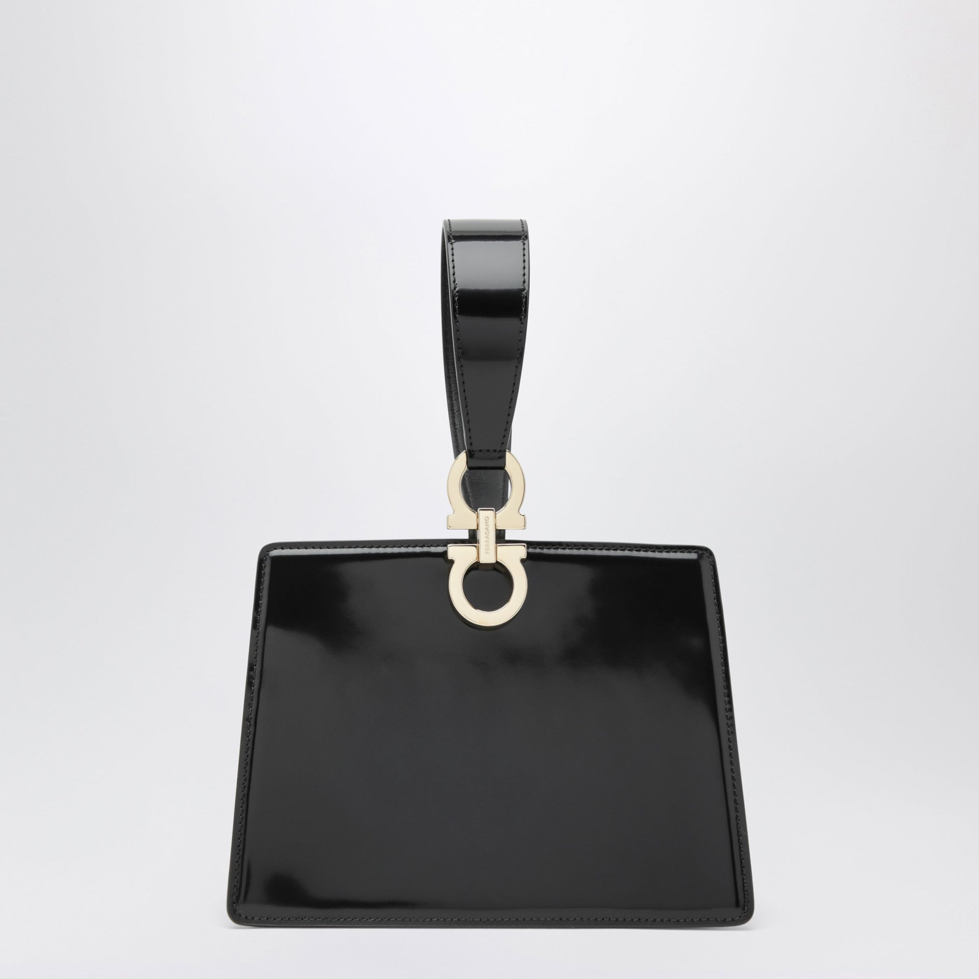 Ferragamo Black Double Gancini Mini Clutch Women FERRAGAMO