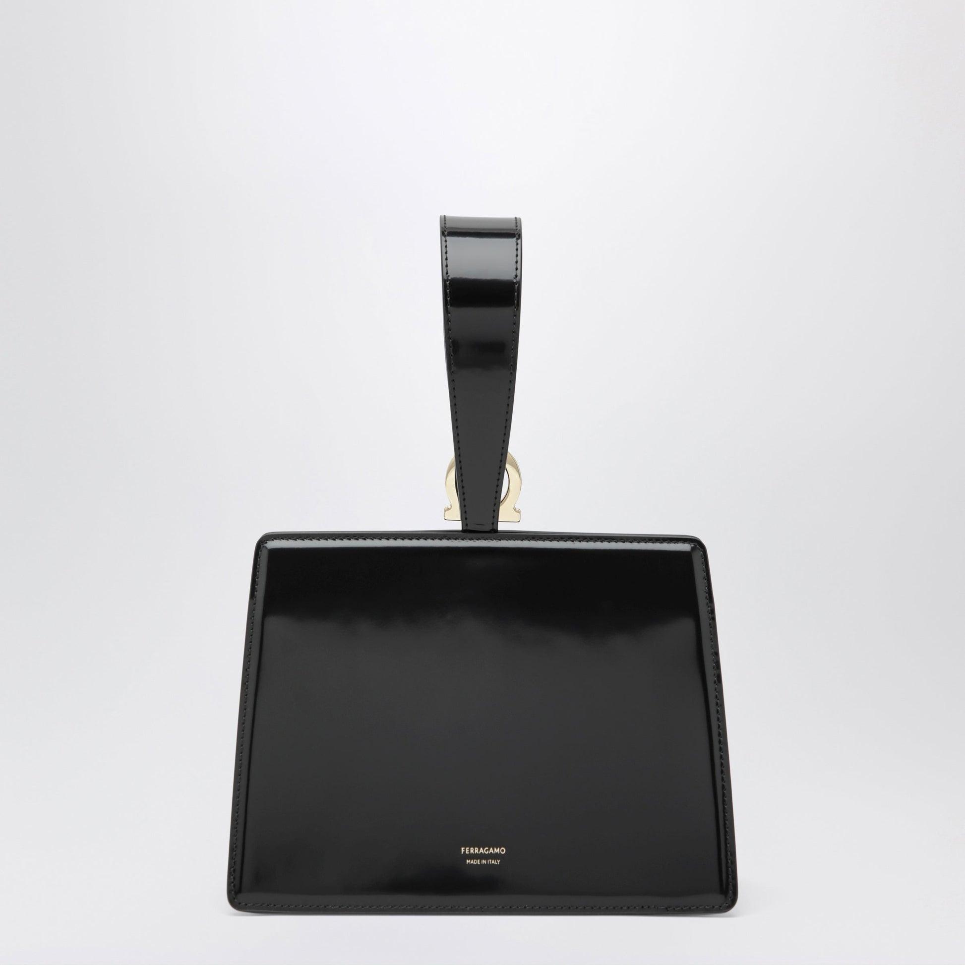 Ferragamo Black Double Gancini Mini Clutch Women FERRAGAMO
