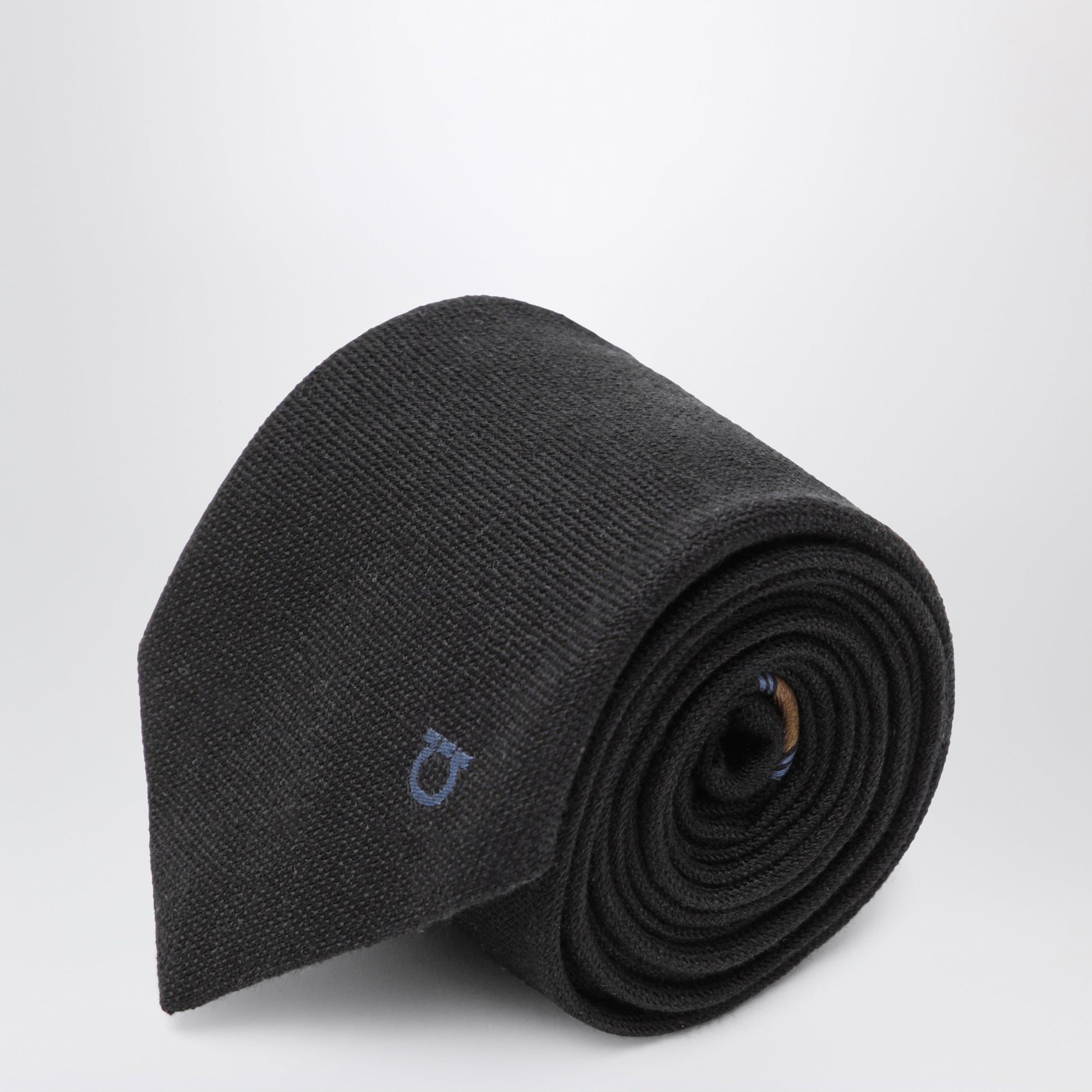 Ferragamo Dark Grey Gancini Jacquard Tie Men FERRAGAMO