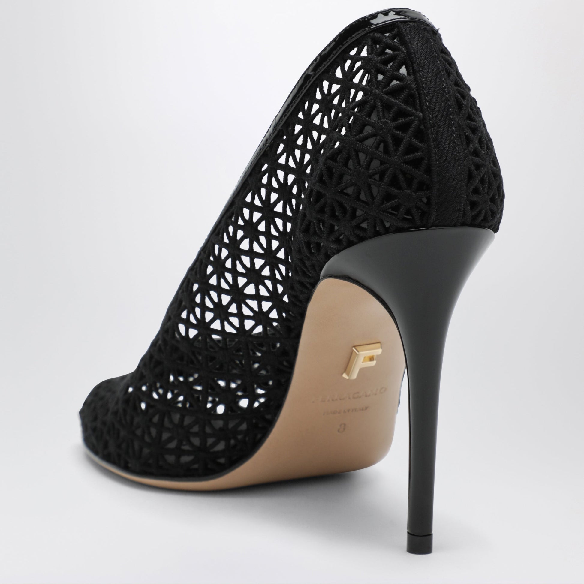 Ferragamo Black Macrame Pump Women FERRAGAMO