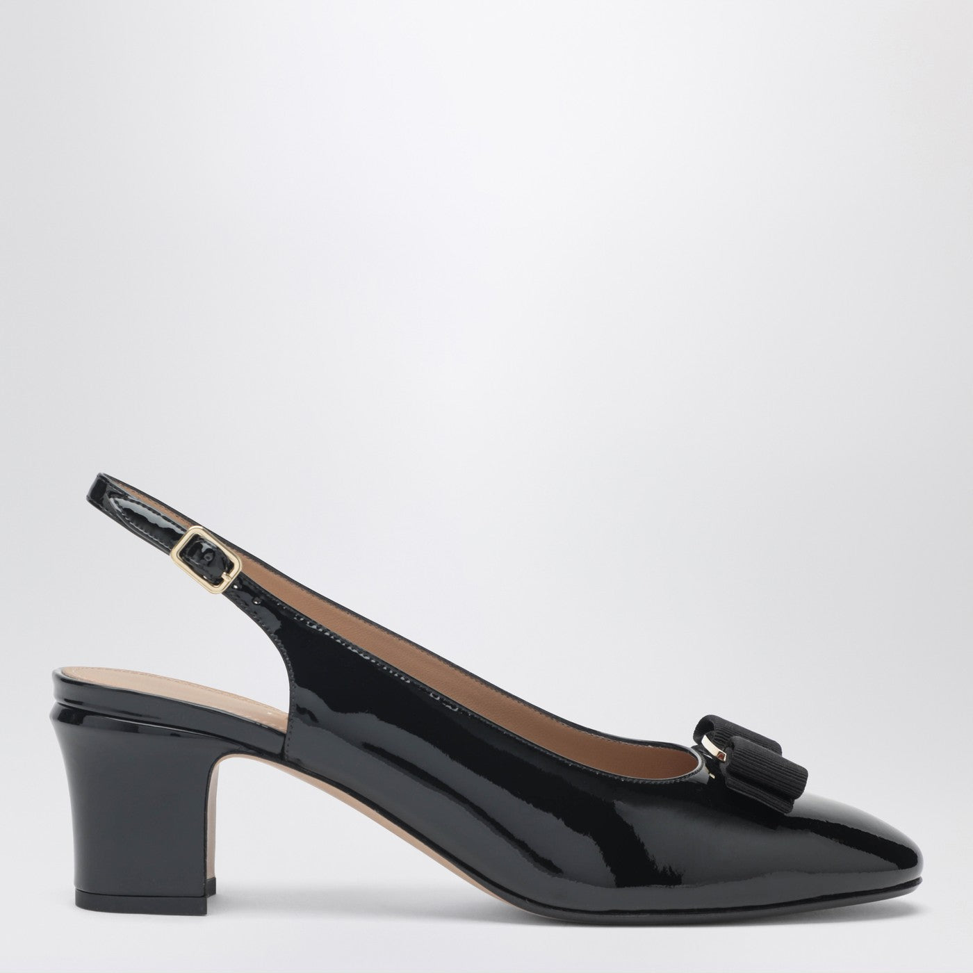 Ferragamo Black Vara Bow Slingback Shoes Women FERRAGAMO