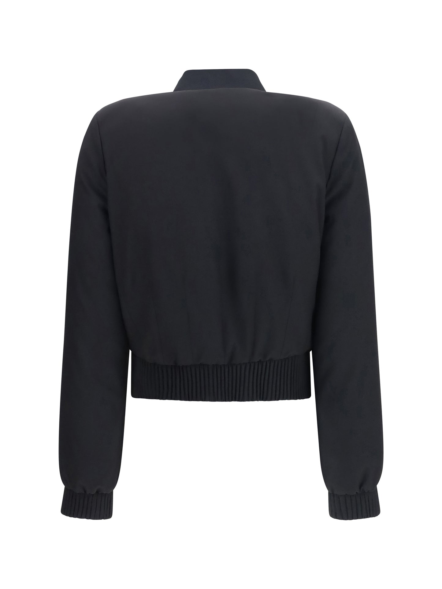 Alexander Mcqueen Women Buttoned Bomber Jacket With Visible Stitching ALEXANDER MCQUEEN