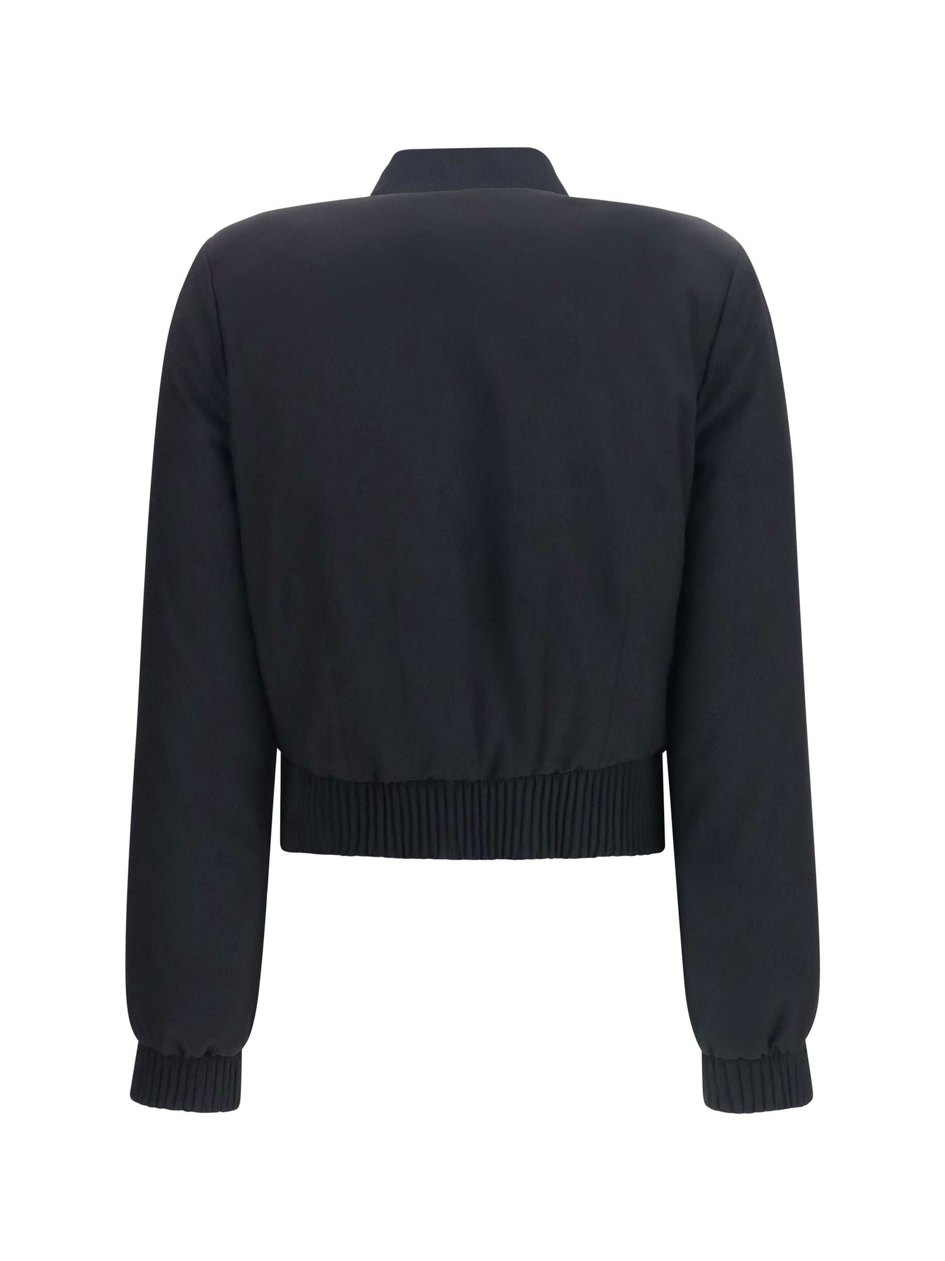 Alexander Mcqueen Women Buttoned Bomber Jacket With Visible Stitching ALEXANDER MCQUEEN