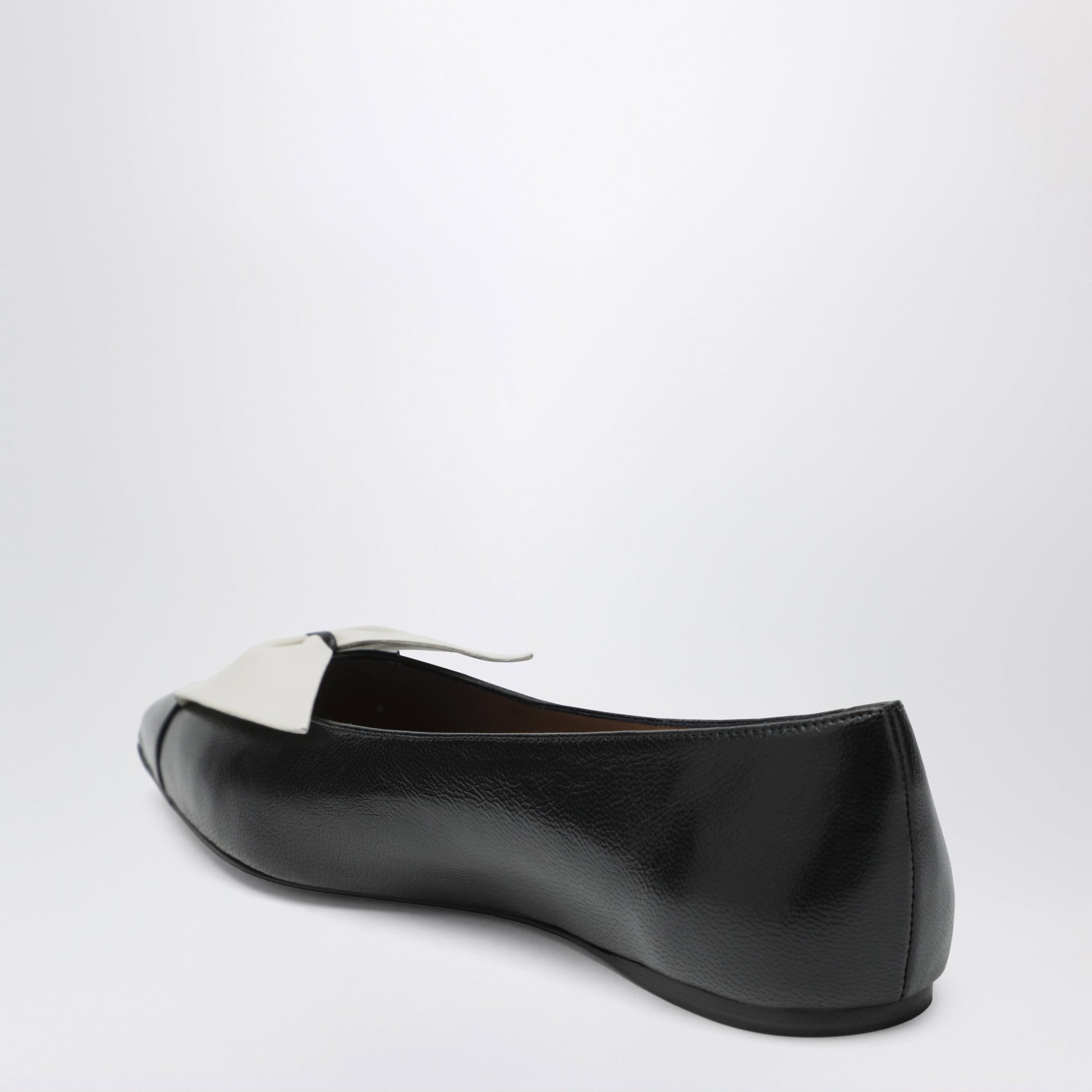 Ferragamo Soft Bow Ballerina Flats Black/Mascarpone Women FERRAGAMO