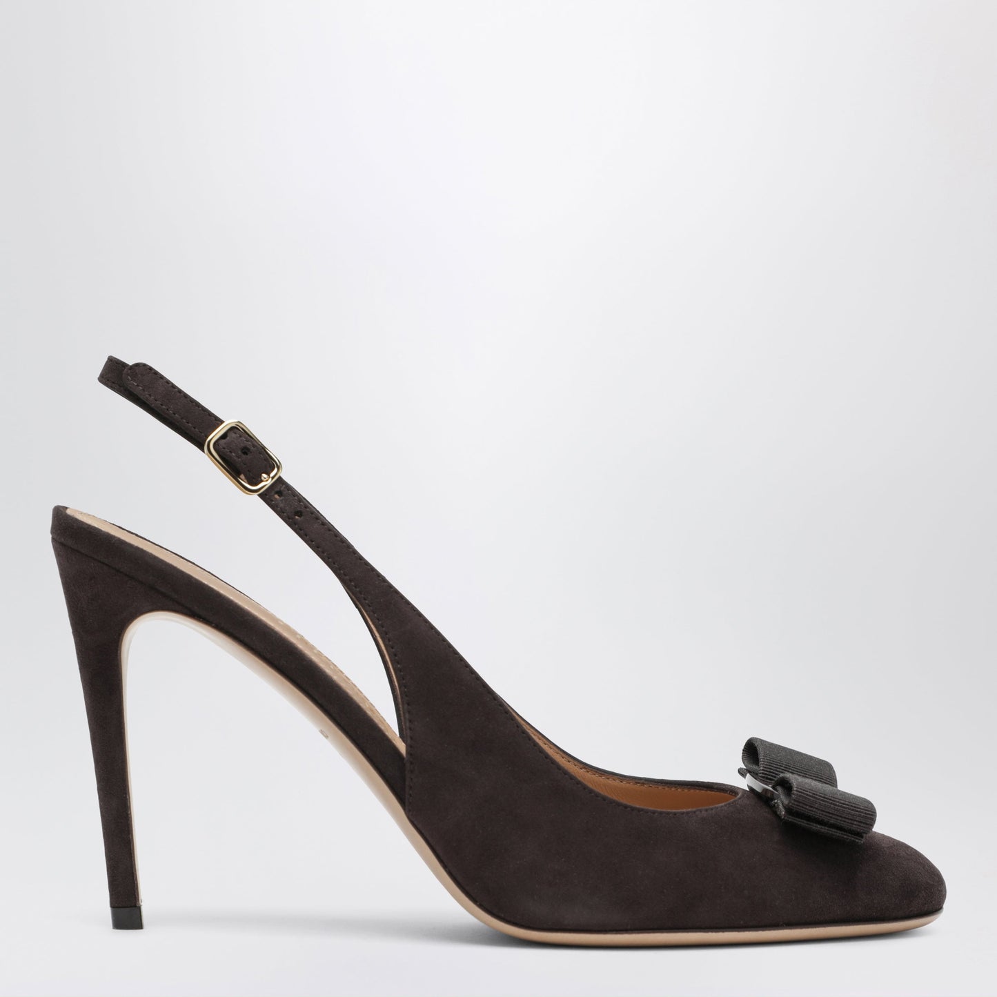 Ferragamo Vara Bow Slingbacks Dark Brown Women FERRAGAMO
