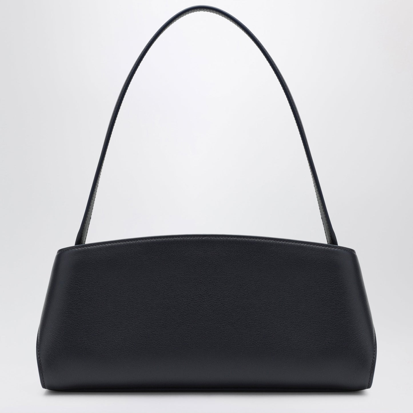 Ferragamo Hug East-West Navy/Dark Brown Calfskin Shoulder Bag Women FERRAGAMO