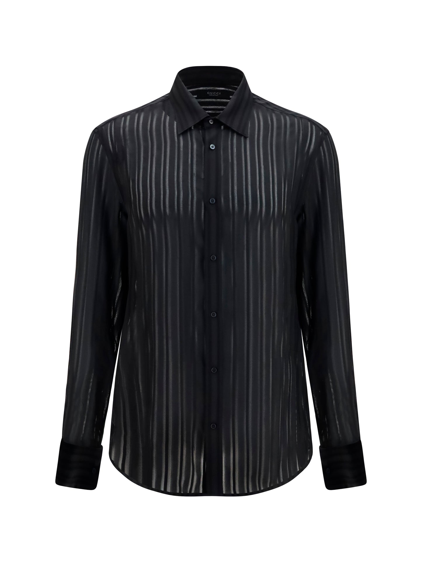 Gucci Men Striped Silk Gauze Shirt GUCCI