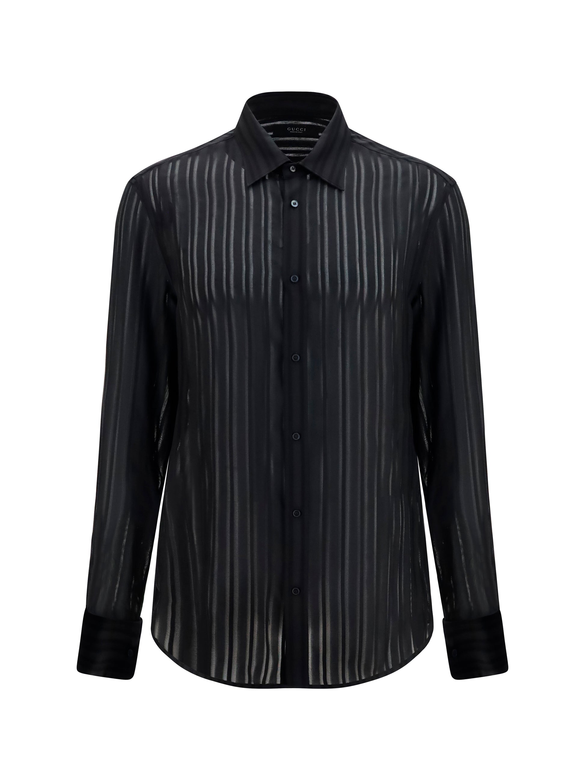 Gucci Men Striped Silk Gauze Shirt GUCCI