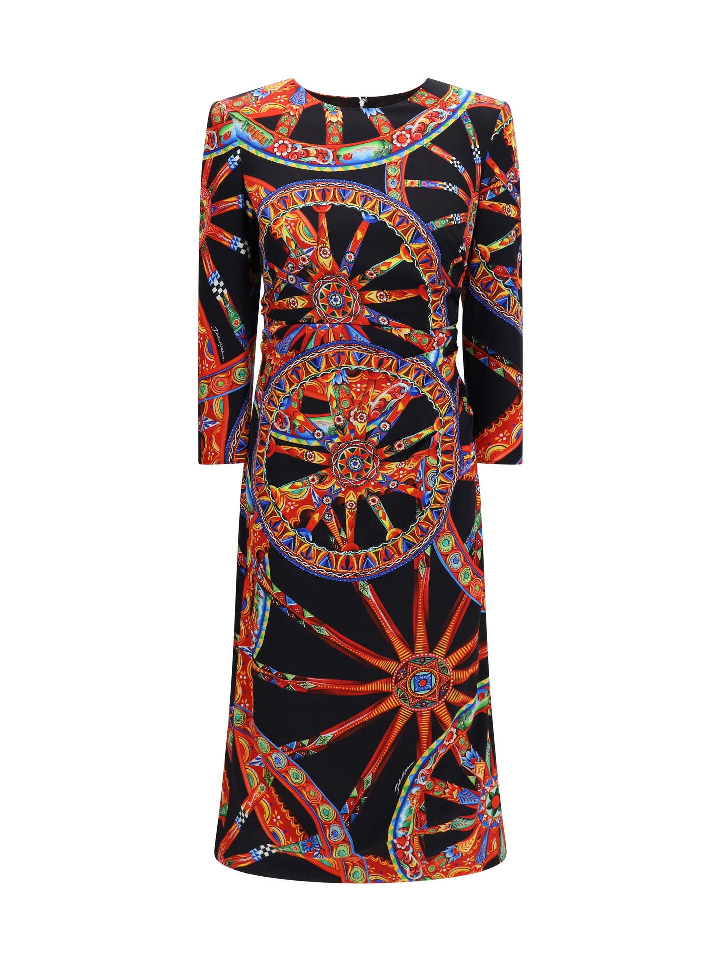 Dolce & Gabbana Women Carretto Print Charmeuse Dress DOLCE & GABBANA