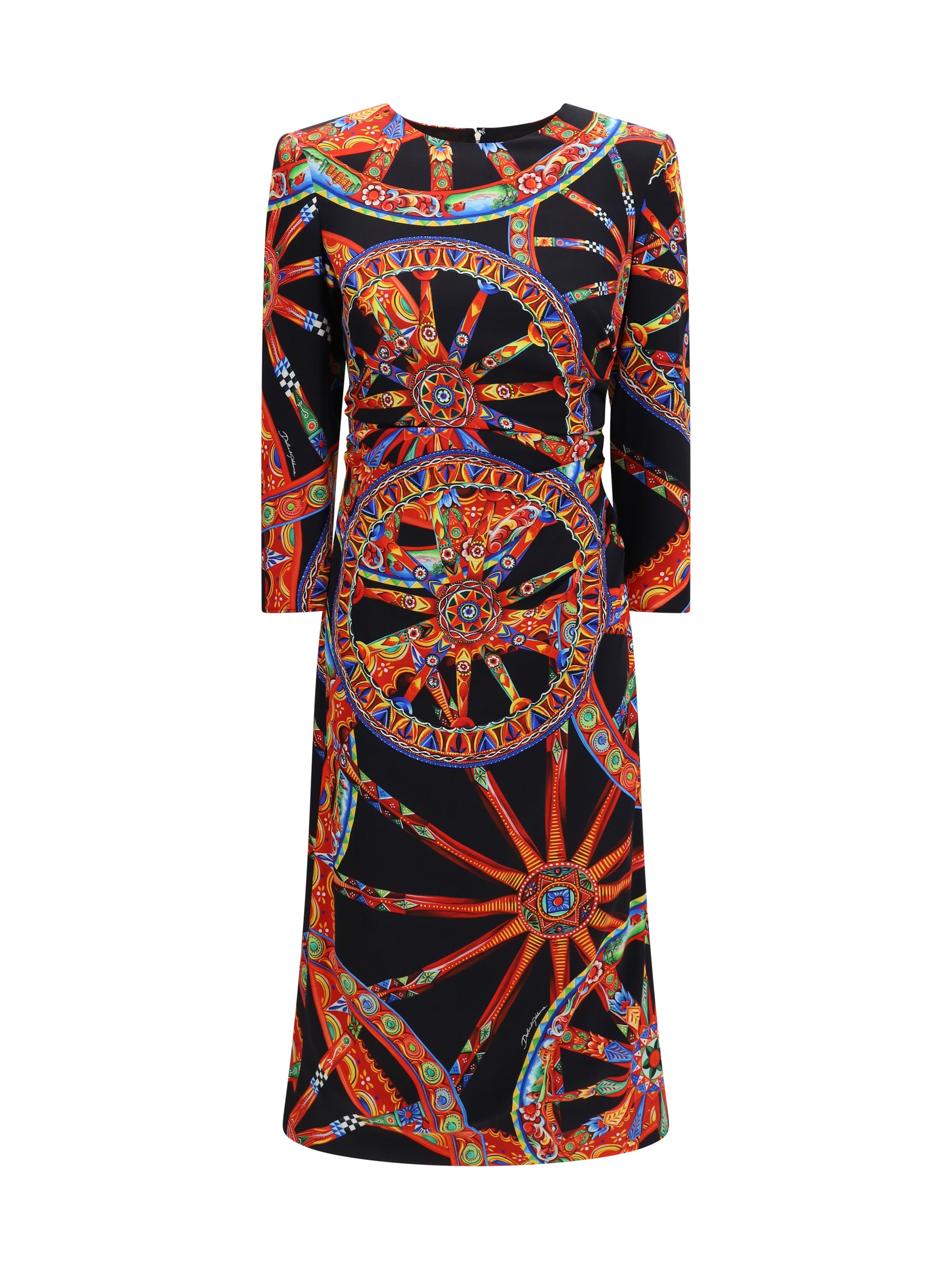 Dolce & Gabbana Women Carretto Print Charmeuse Dress DOLCE & GABBANA