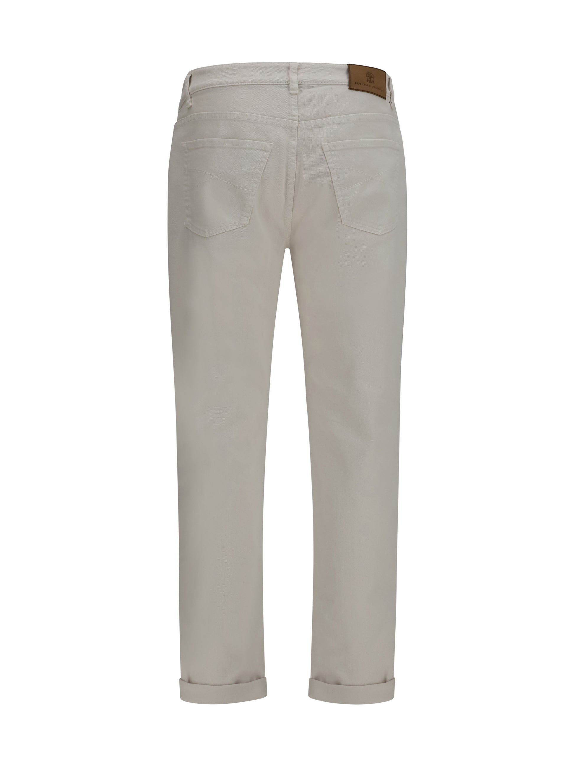 Brunello Cucinelli Men Jeans With Turn-Up Hem BRUNELLO CUCINELLI
