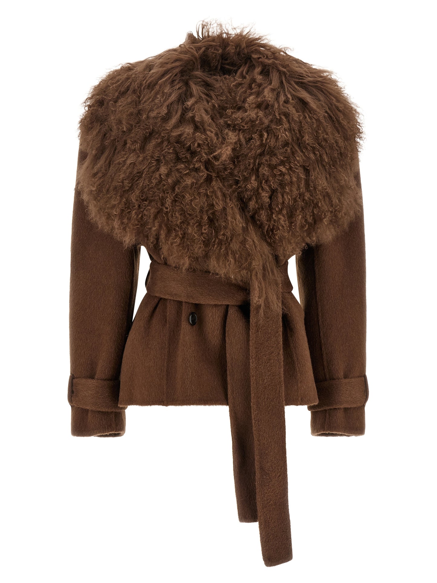 Giuseppe Di Morabito Women Shearling Neck Coat GIUSEPPE DI MORABITO