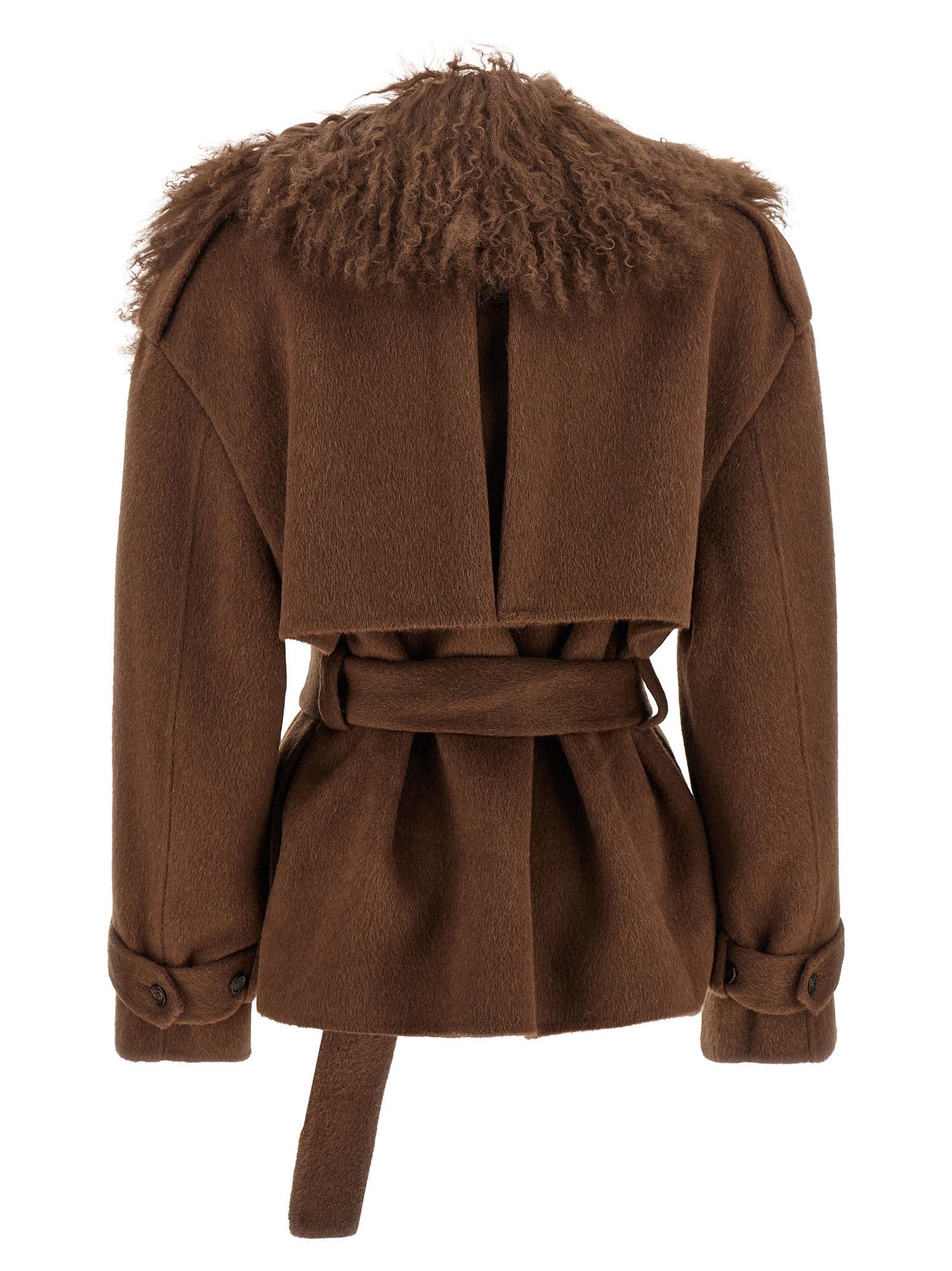 Giuseppe Di Morabito Women Shearling Neck Coat GIUSEPPE DI MORABITO