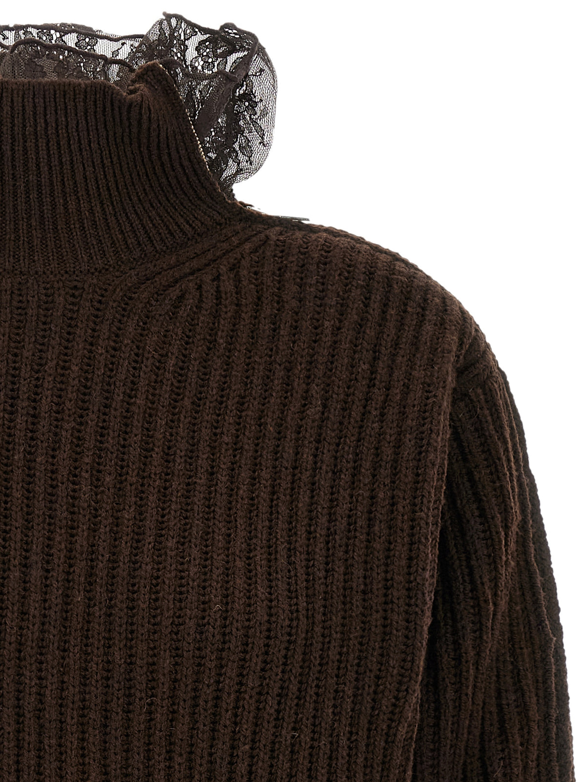 Giuseppe Di Morabito Women Ribbed Lace Sweater GIUSEPPE DI MORABITO