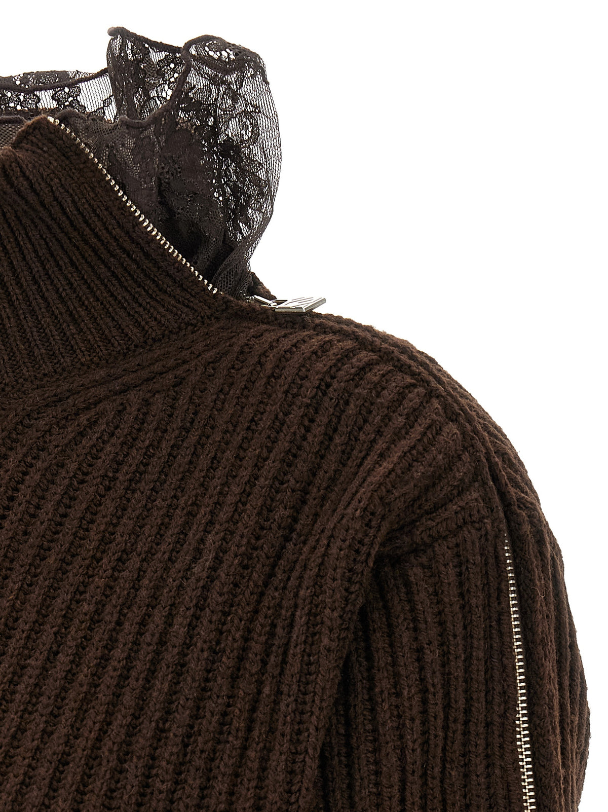 Giuseppe Di Morabito Women Ribbed Lace Sweater GIUSEPPE DI MORABITO