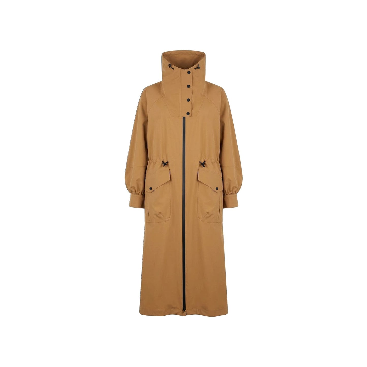 Herno Long Funnel-Neck Trench Coat Women HERNO