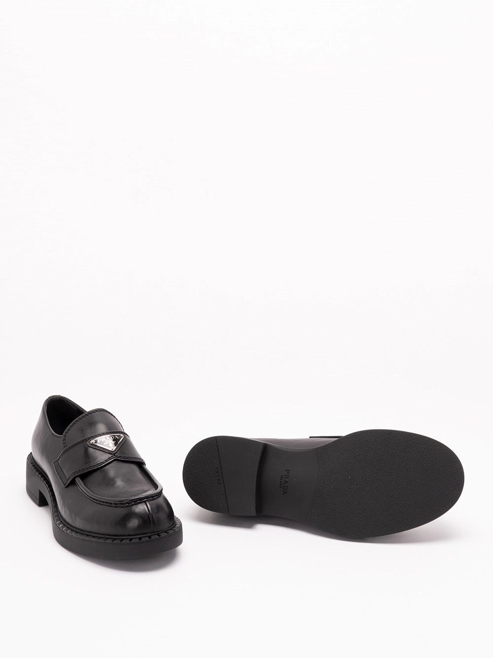 Prada Men Chocolate Leather Loafers PRADA