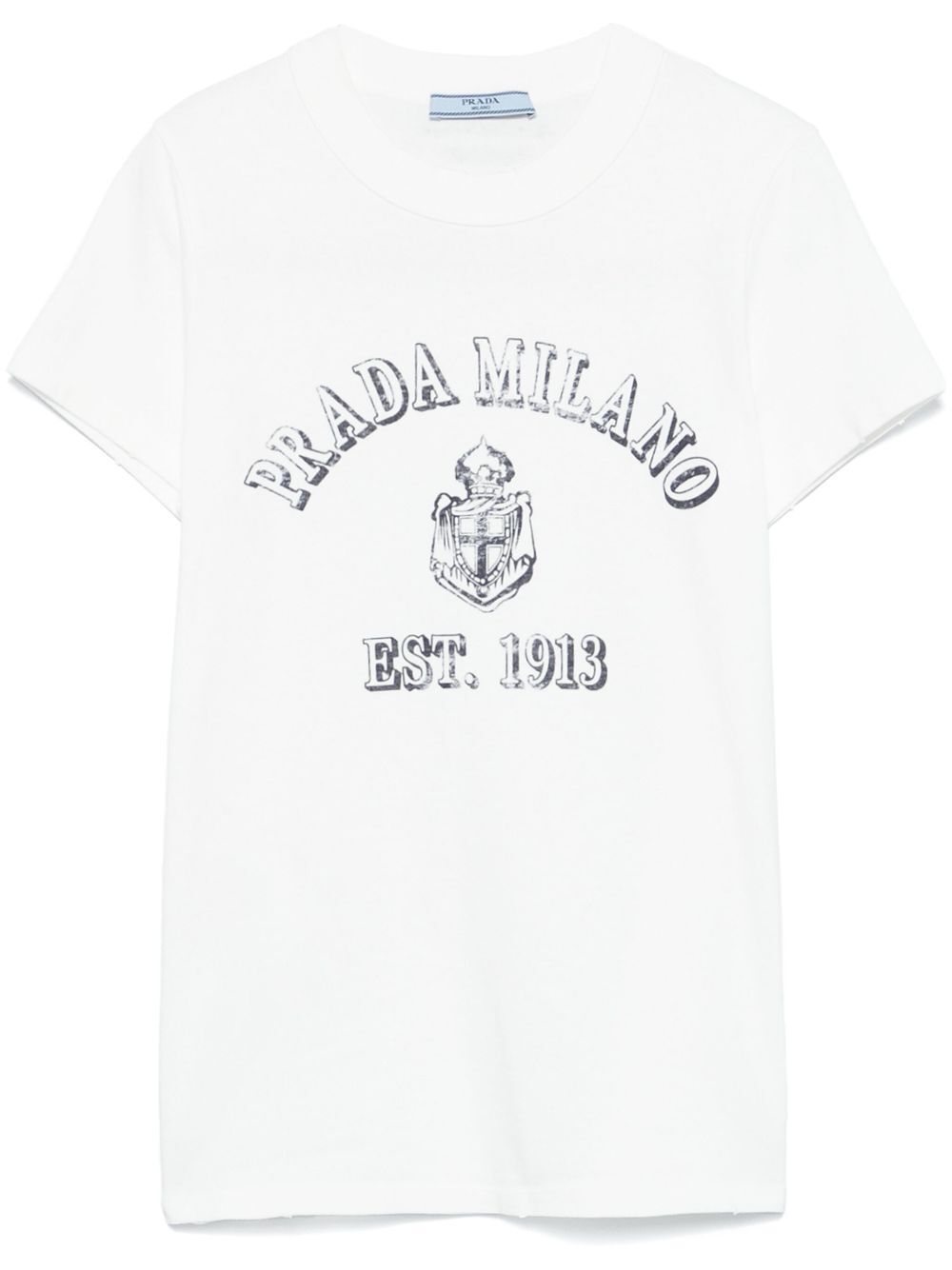Prada Women Logo Print Jersey T-Shirt PRADA