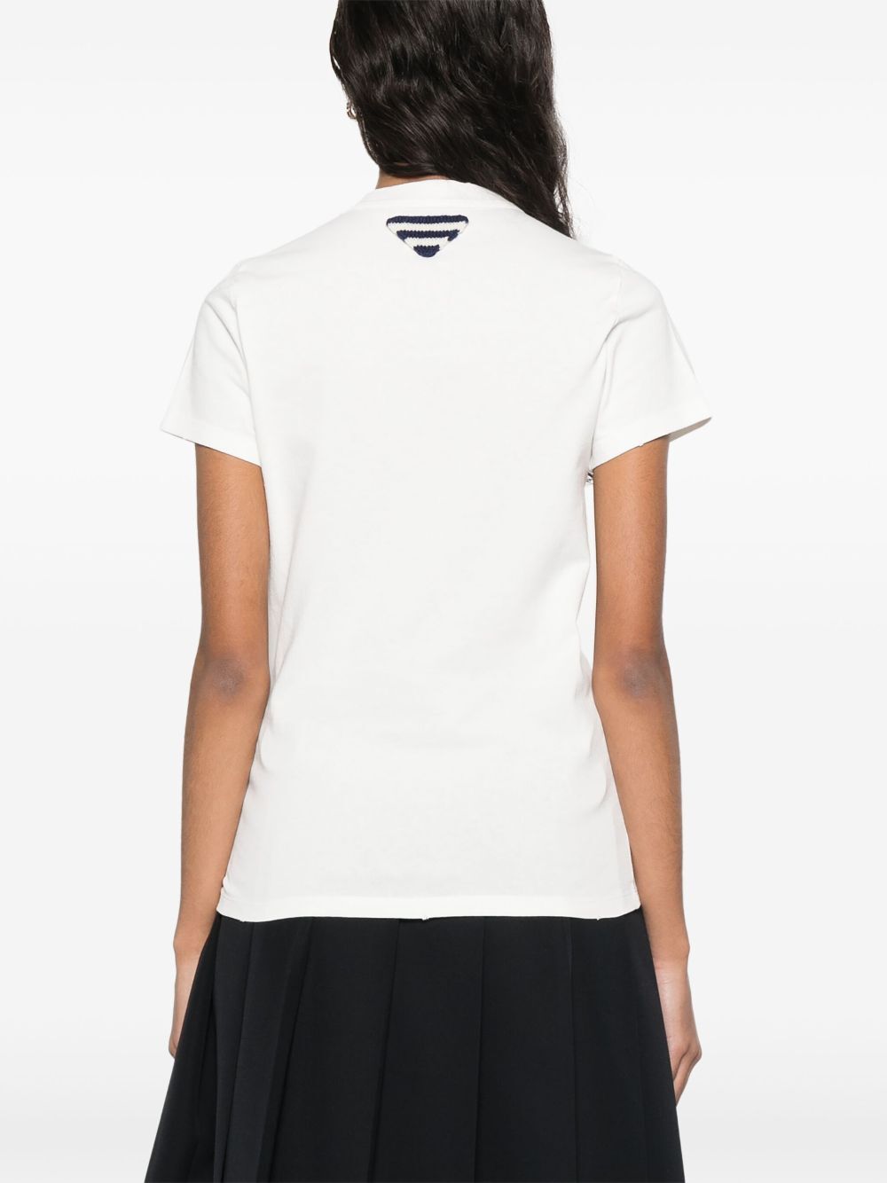Prada Women Logo Print Jersey T-Shirt PRADA