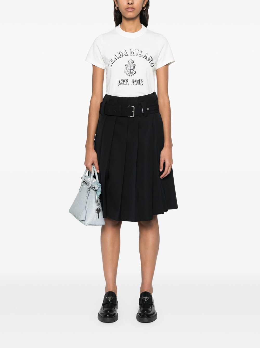 Prada Women Logo Print Jersey T-Shirt PRADA
