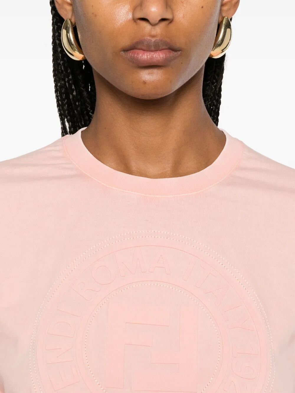 Fendi Women 3D Fendi Roma Cropped T-Shirt FENDI